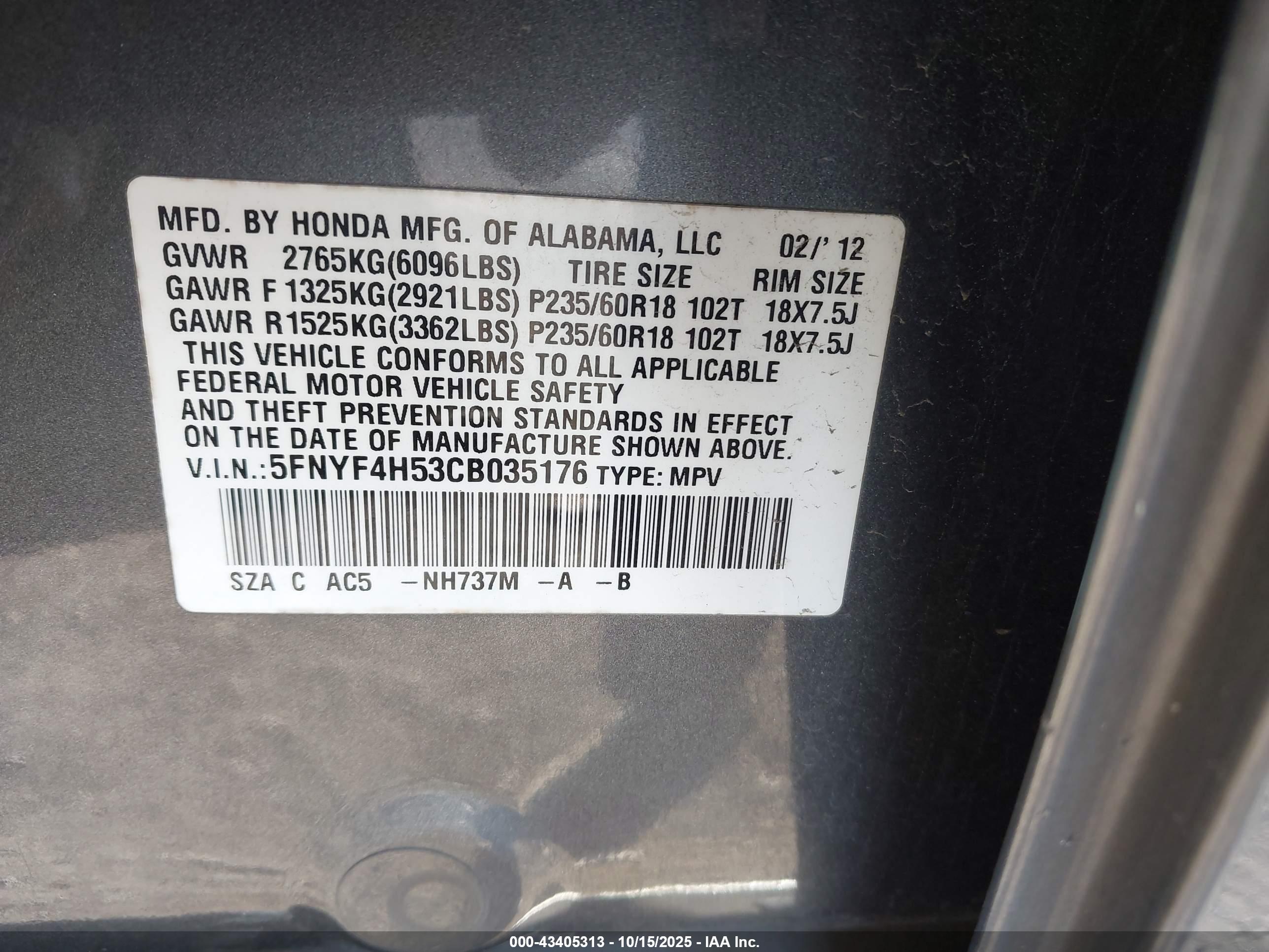 HONDA PILOT image 9