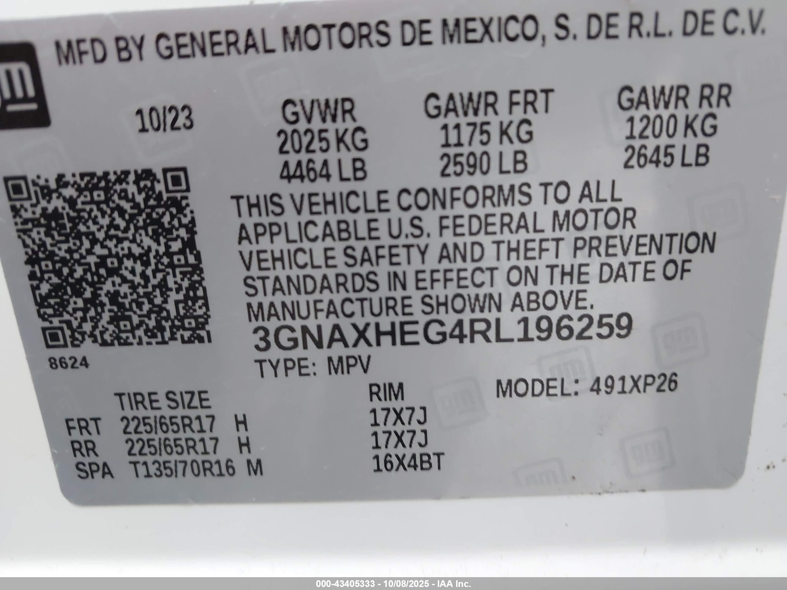 CHEVROLET EQUINOX image 9