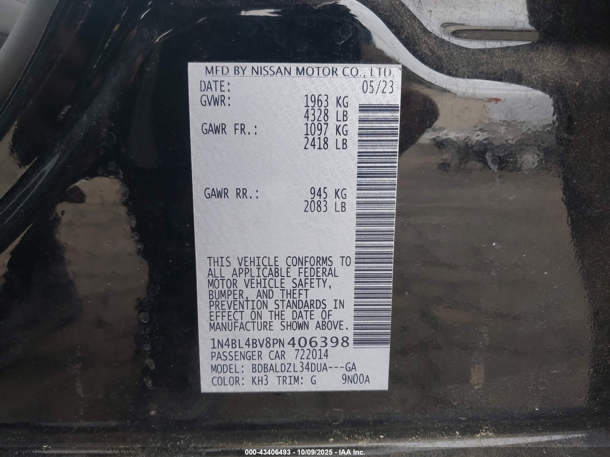 NISSAN ALTIMA image 9