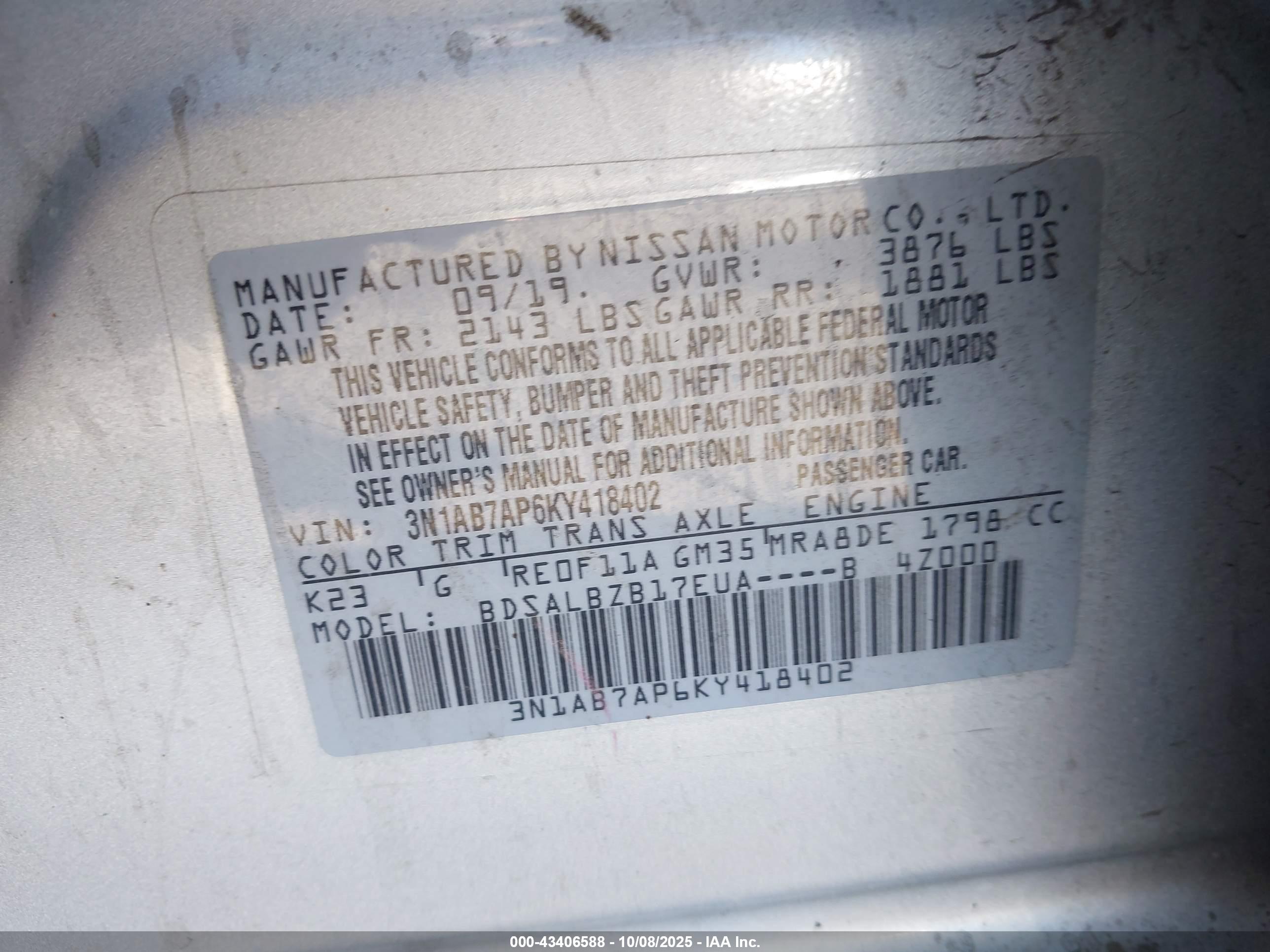 NISSAN SENTRA image 9