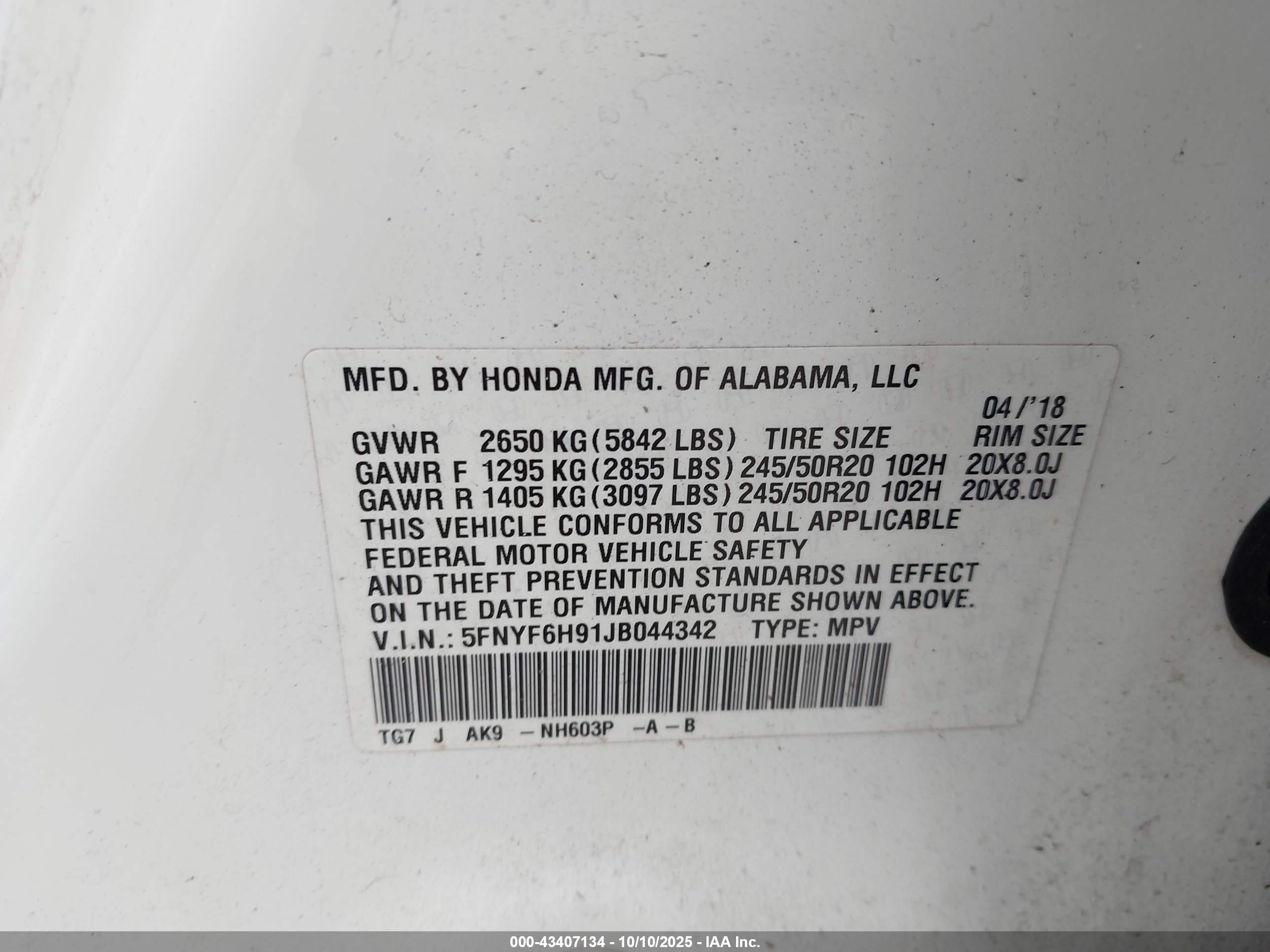 HONDA PILOT image 9