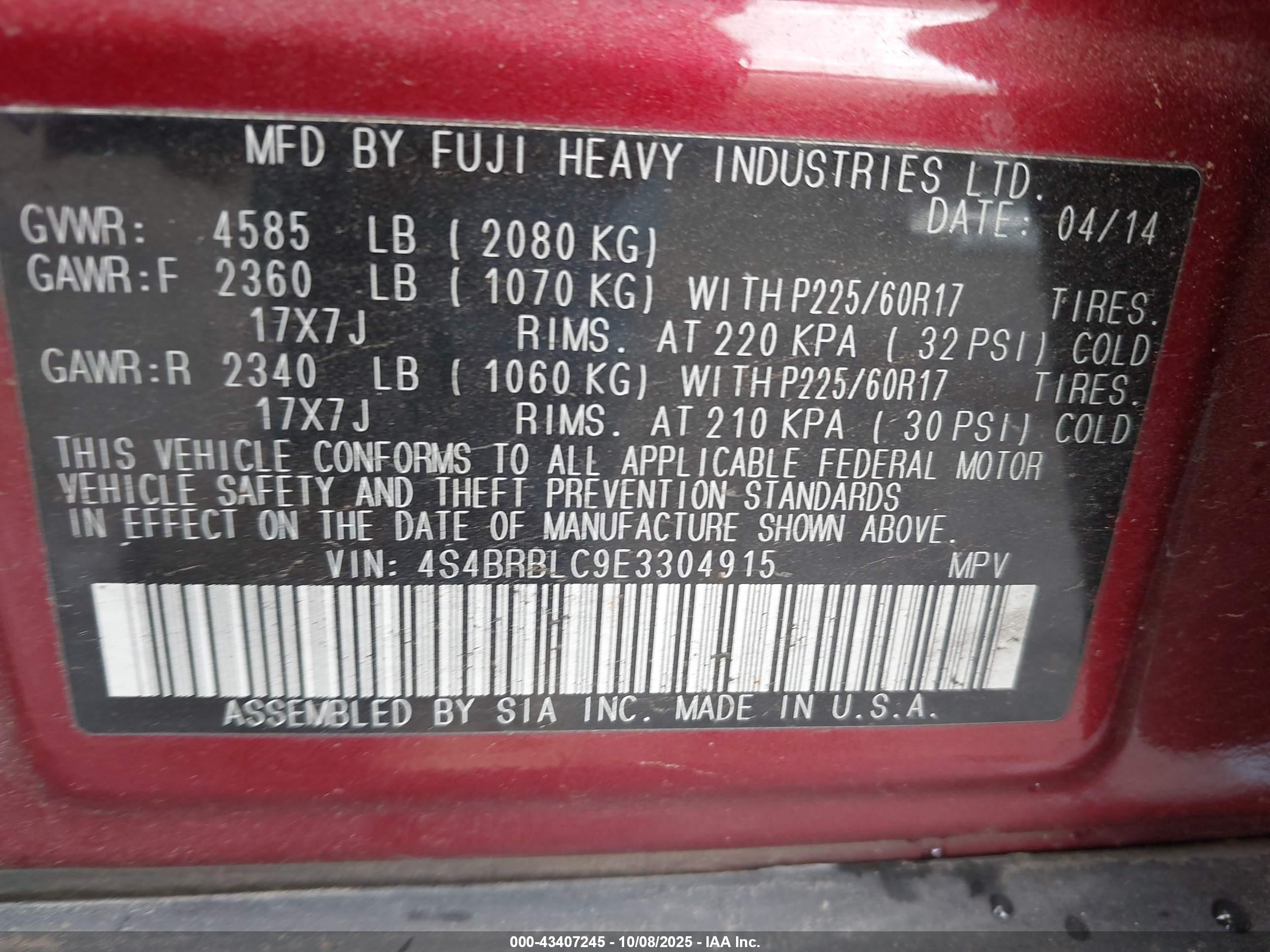 SUBARU OUTBACK image 9
