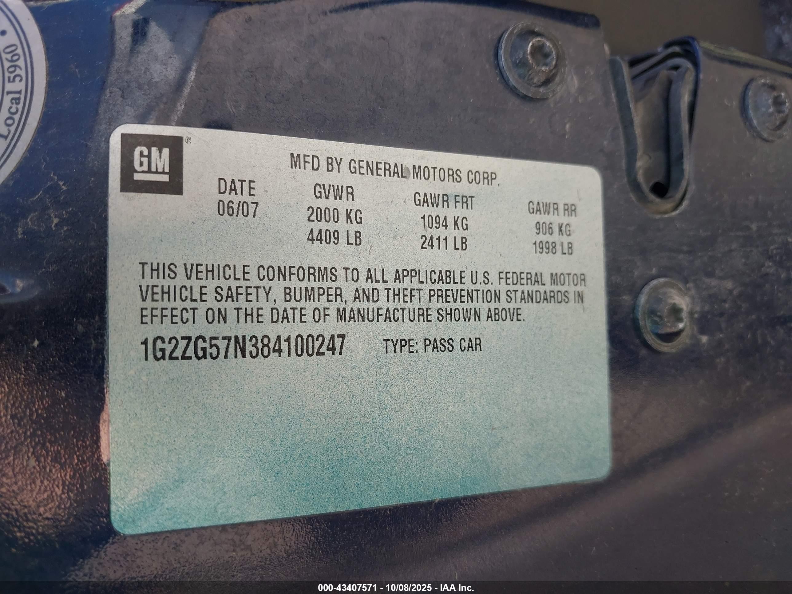 PONTIAC G6 image 9