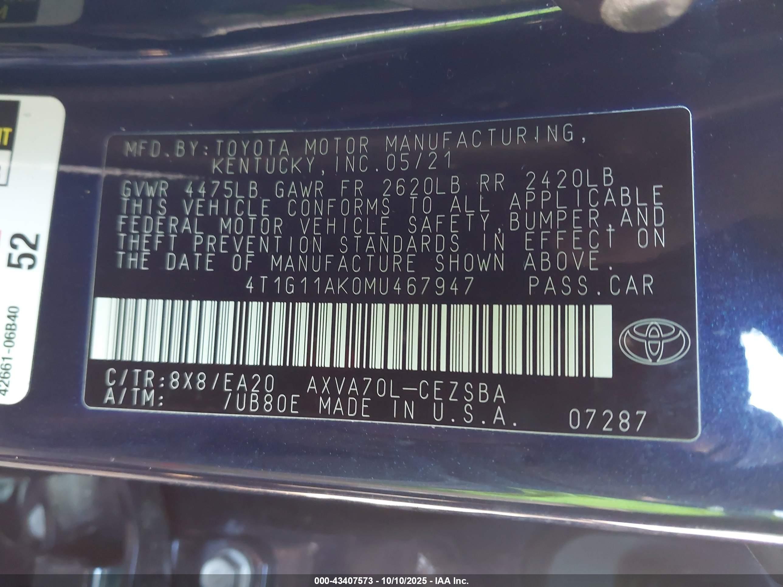 TOYOTA CAMRY image 9