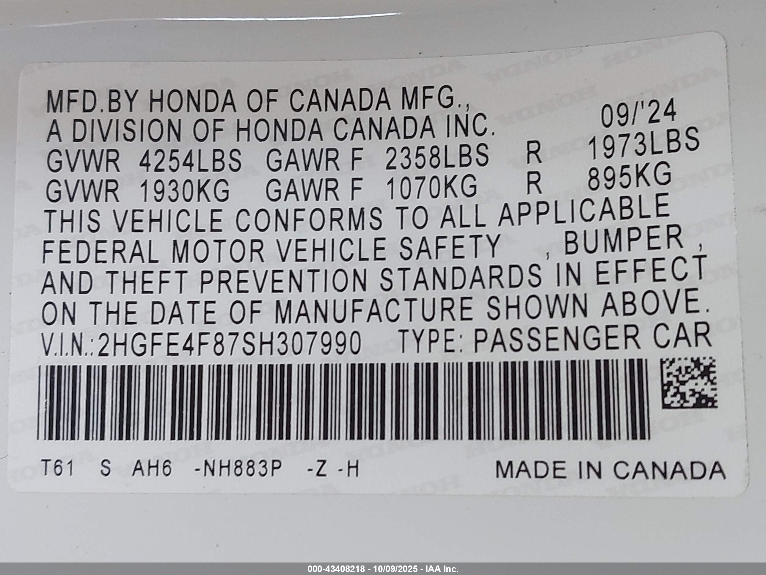 HONDA CIVIC image 9