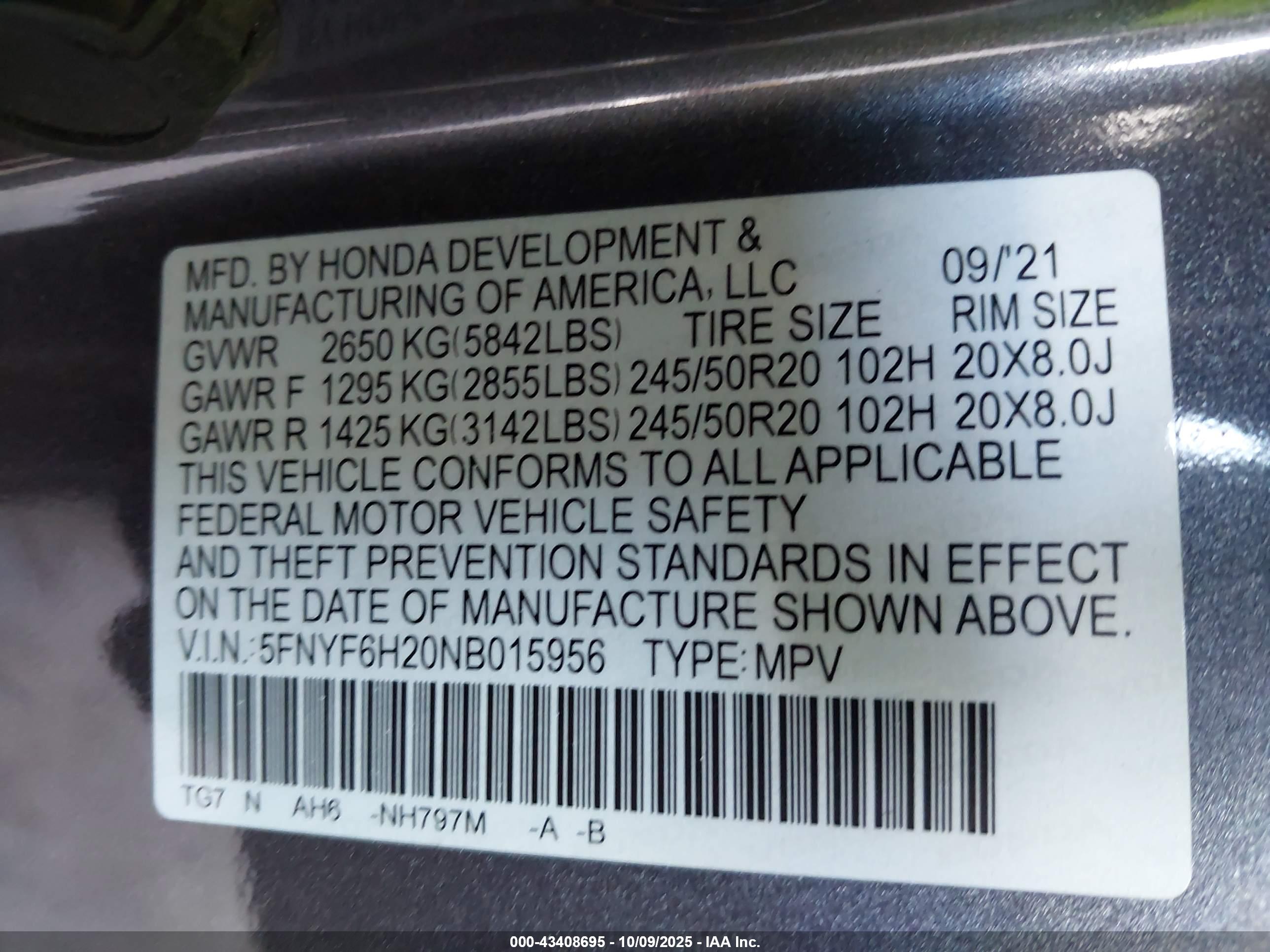 HONDA PILOT image 9