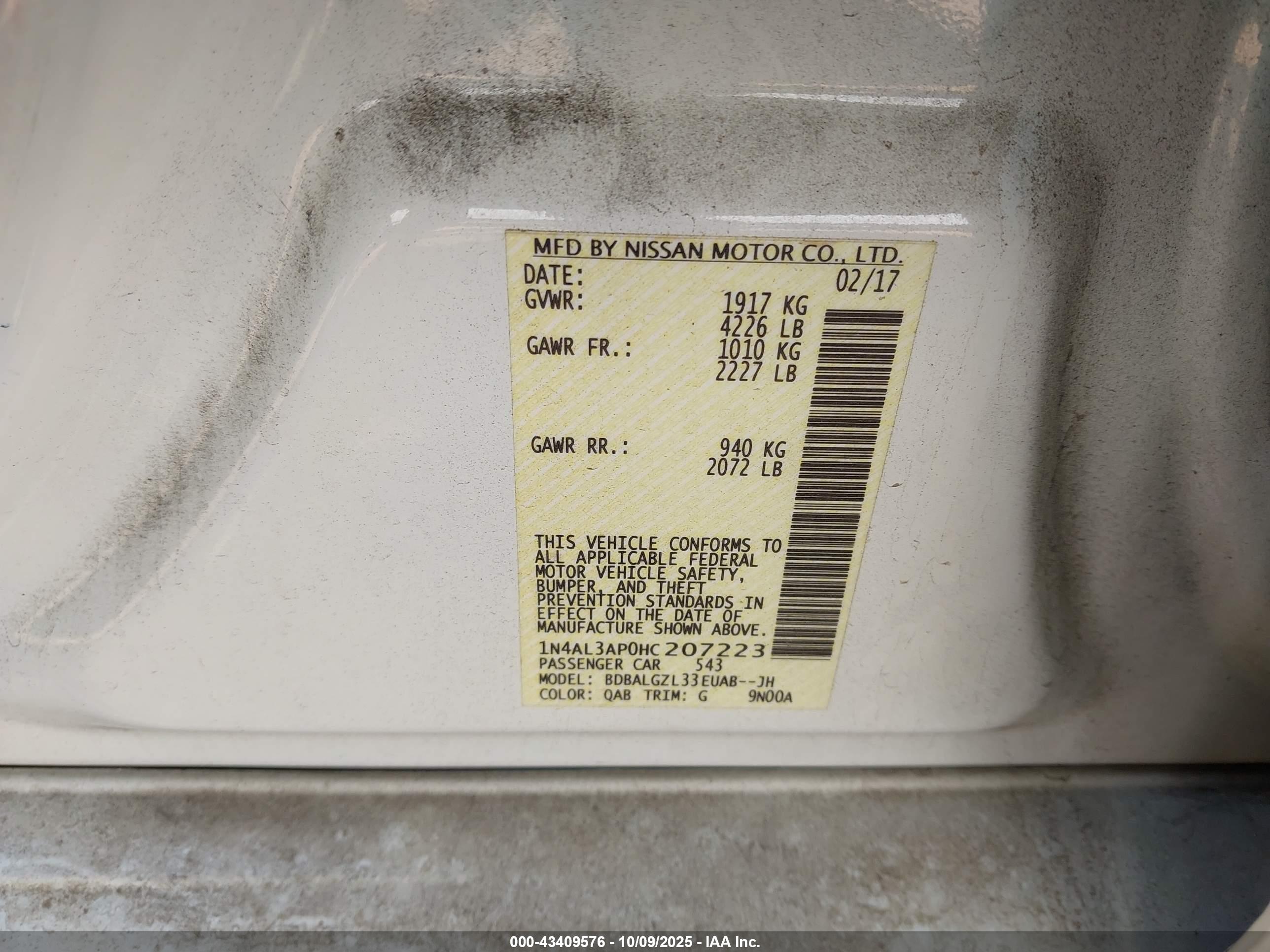 NISSAN ALTIMA image 9