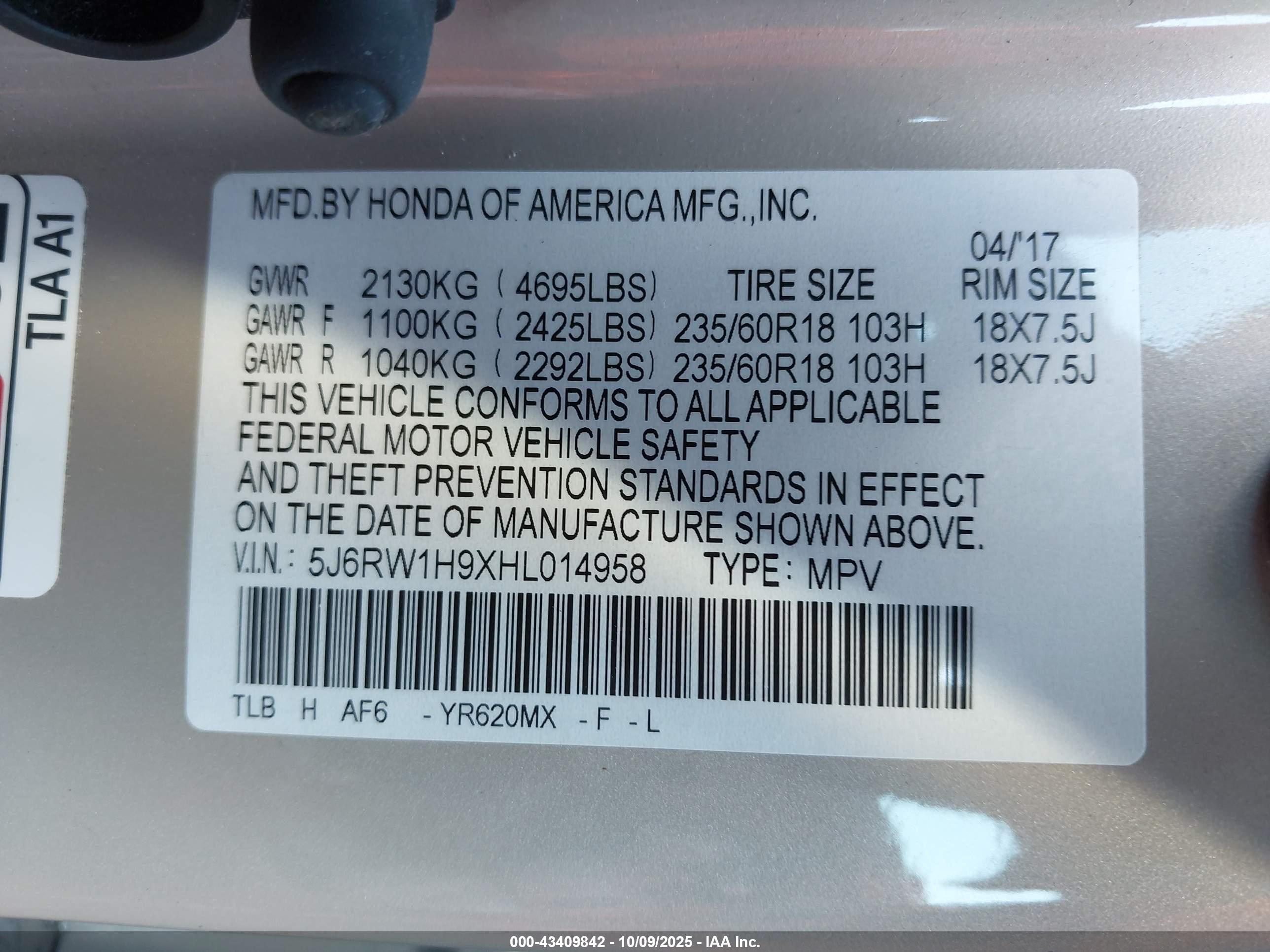 HONDA CR-V image 9