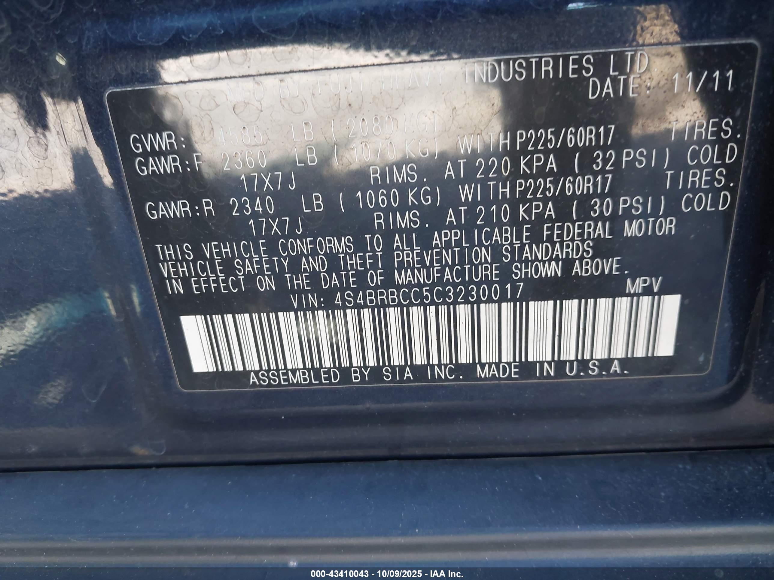 SUBARU OUTBACK image 9