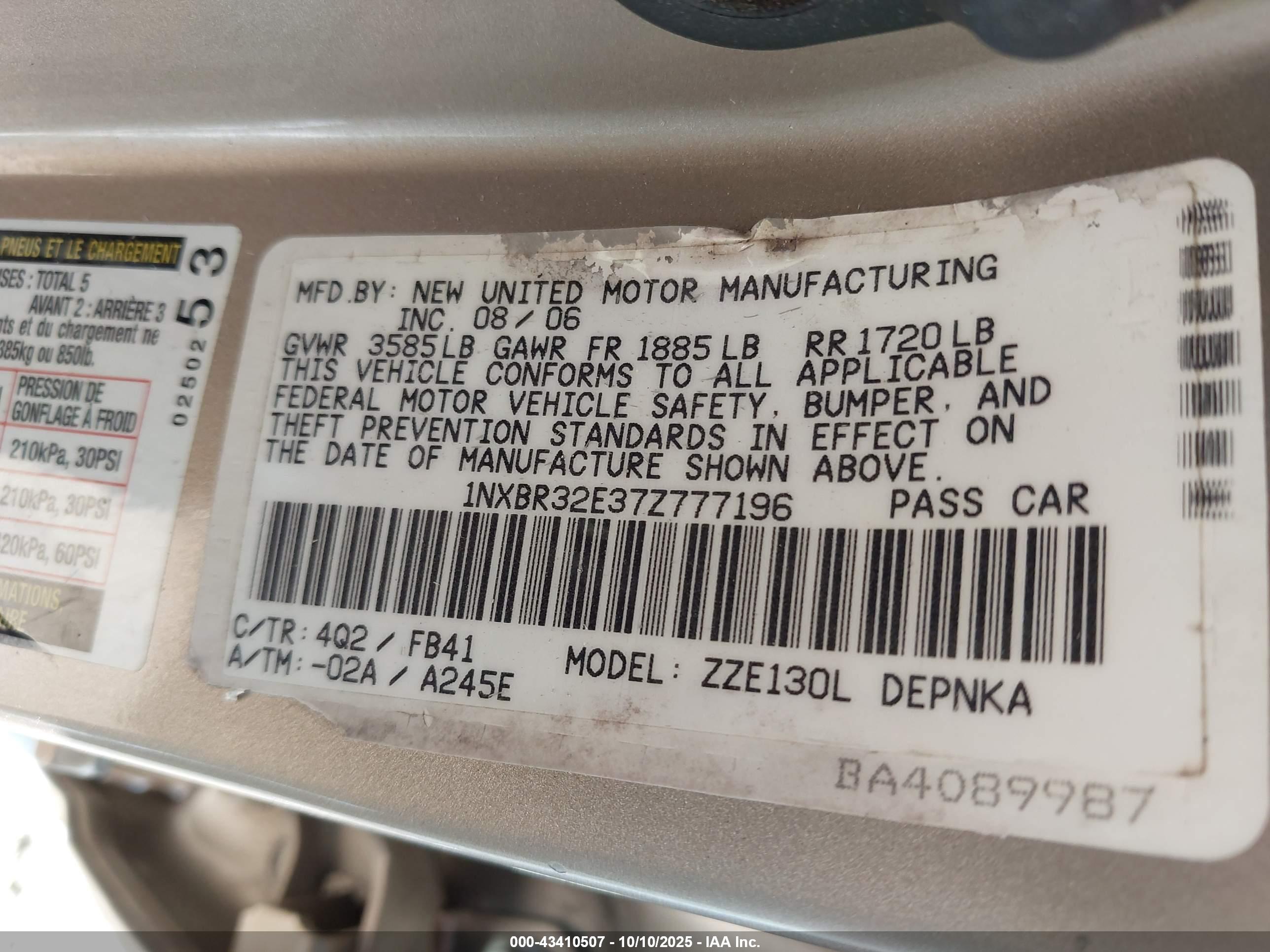 TOYOTA COROLLA image 9