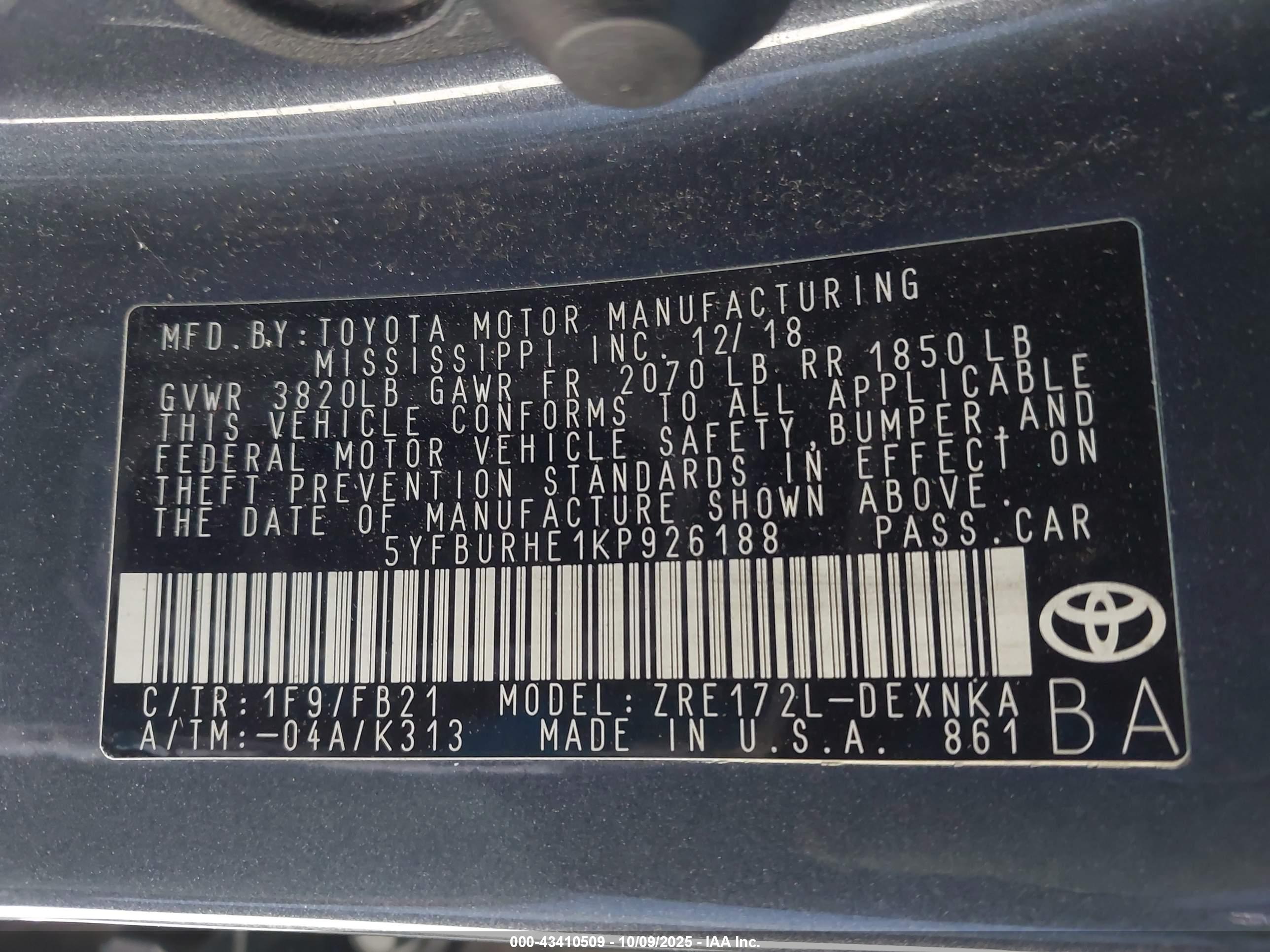 TOYOTA COROLLA image 9