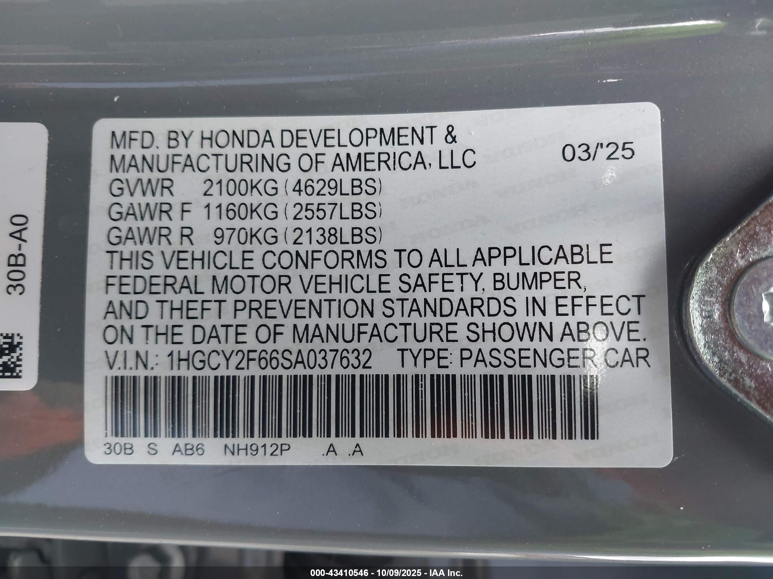 HONDA ACCORD image 9