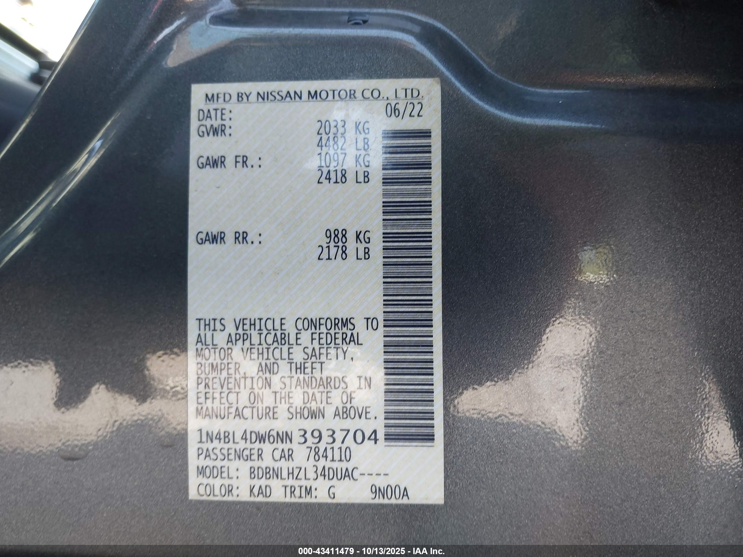 NISSAN ALTIMA image 9