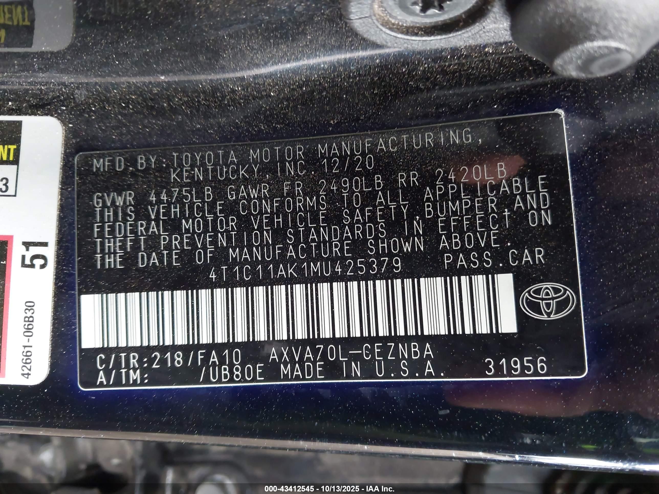 TOYOTA CAMRY image 9