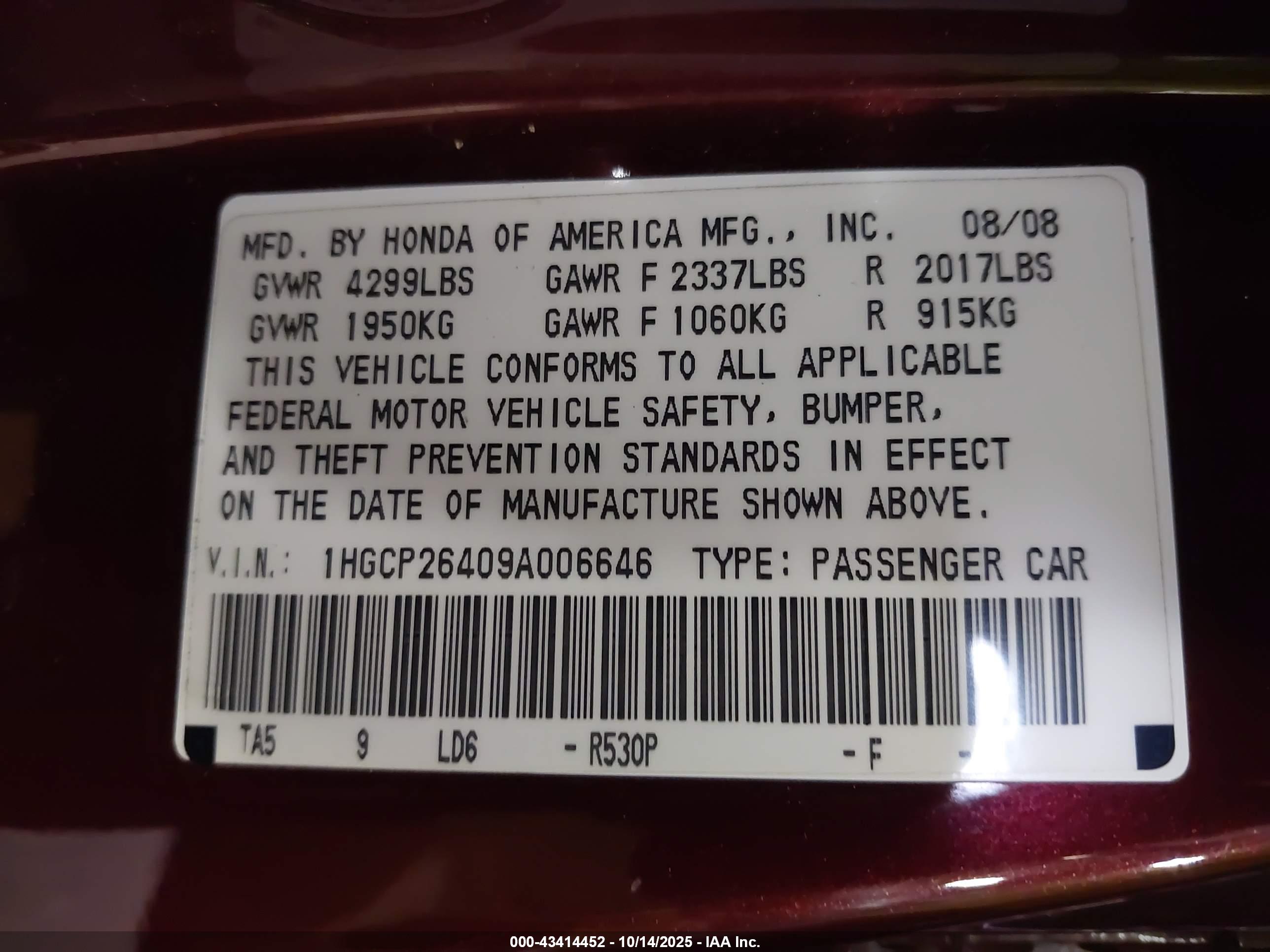 HONDA ACCORD image 9