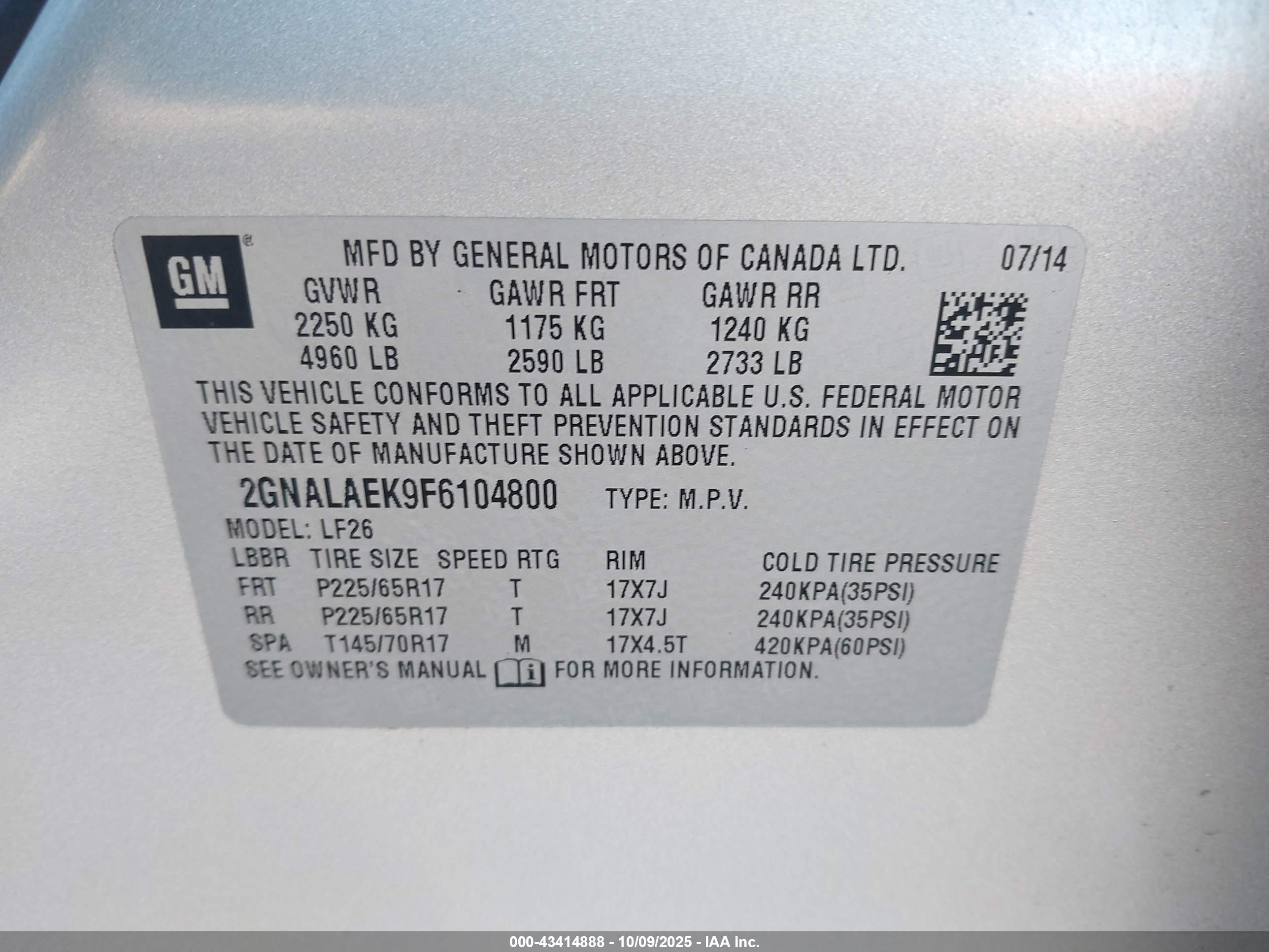 CHEVROLET EQUINOX image 9