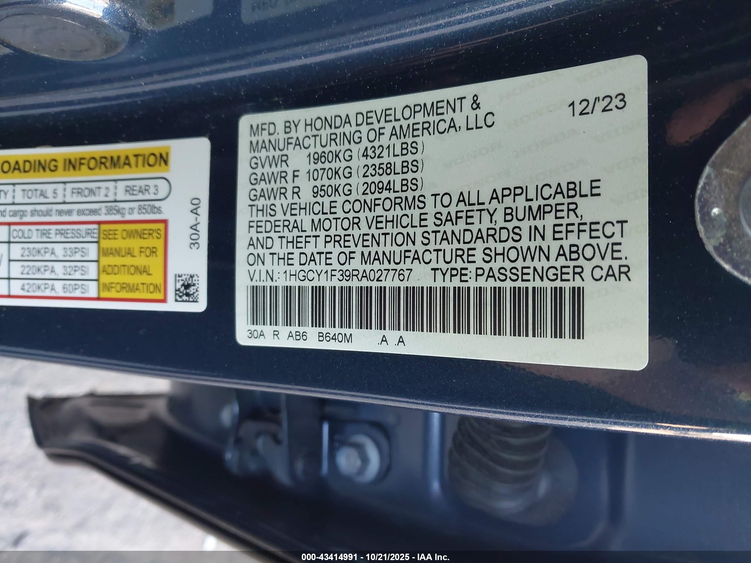 HONDA ACCORD image 9