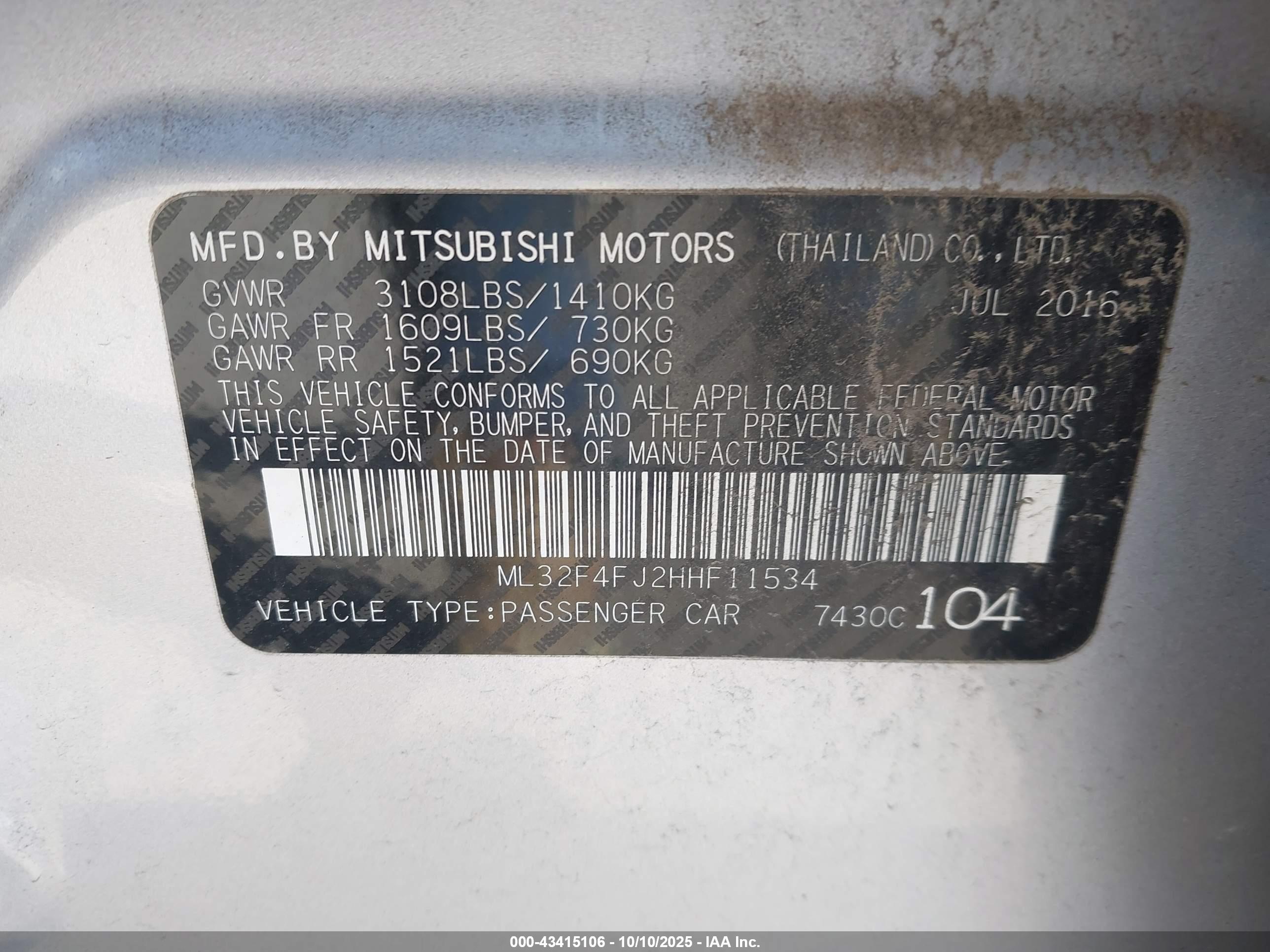 MITSUBISHI MIRAGE image 9