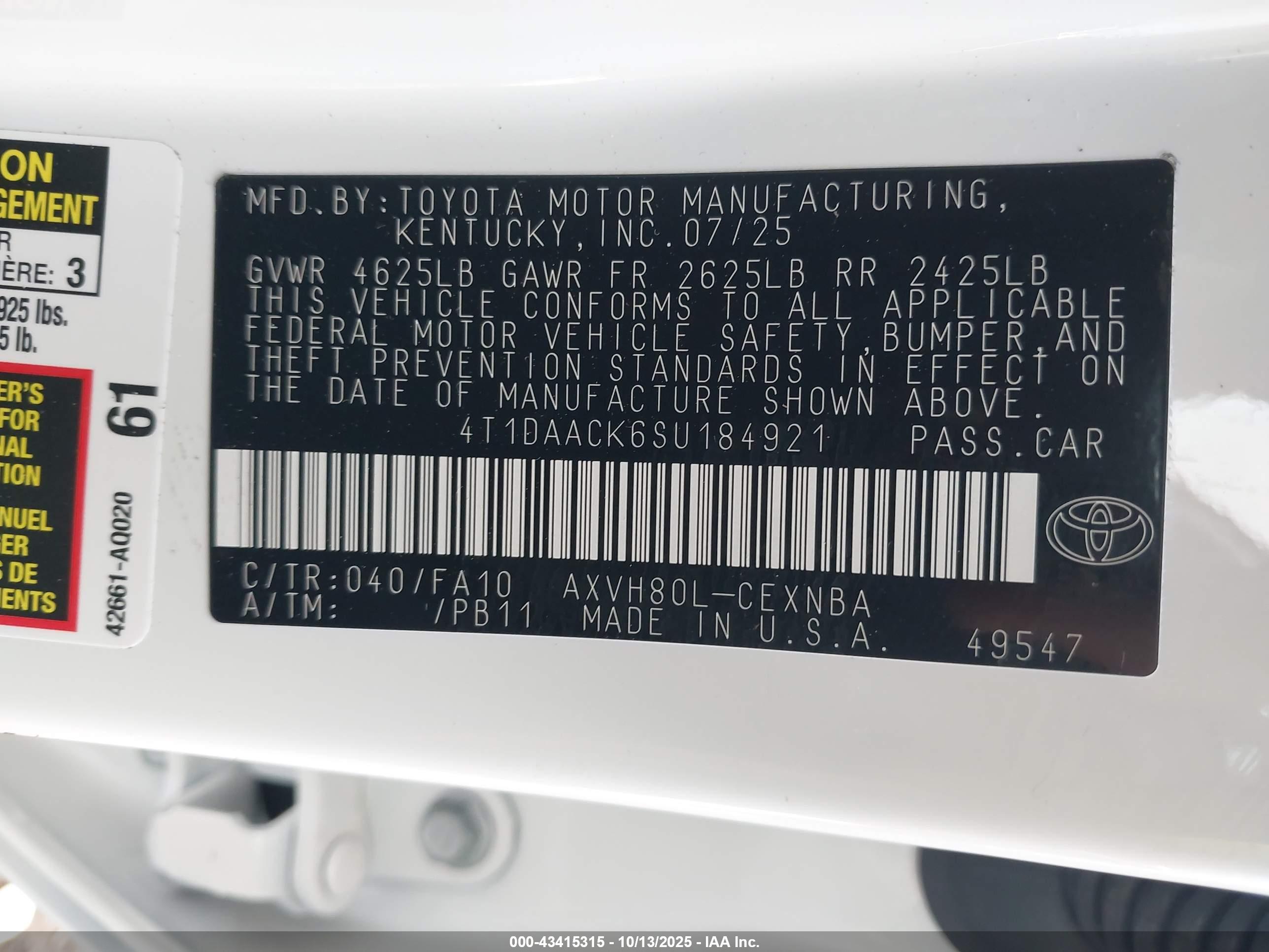 TOYOTA CAMRY image 9