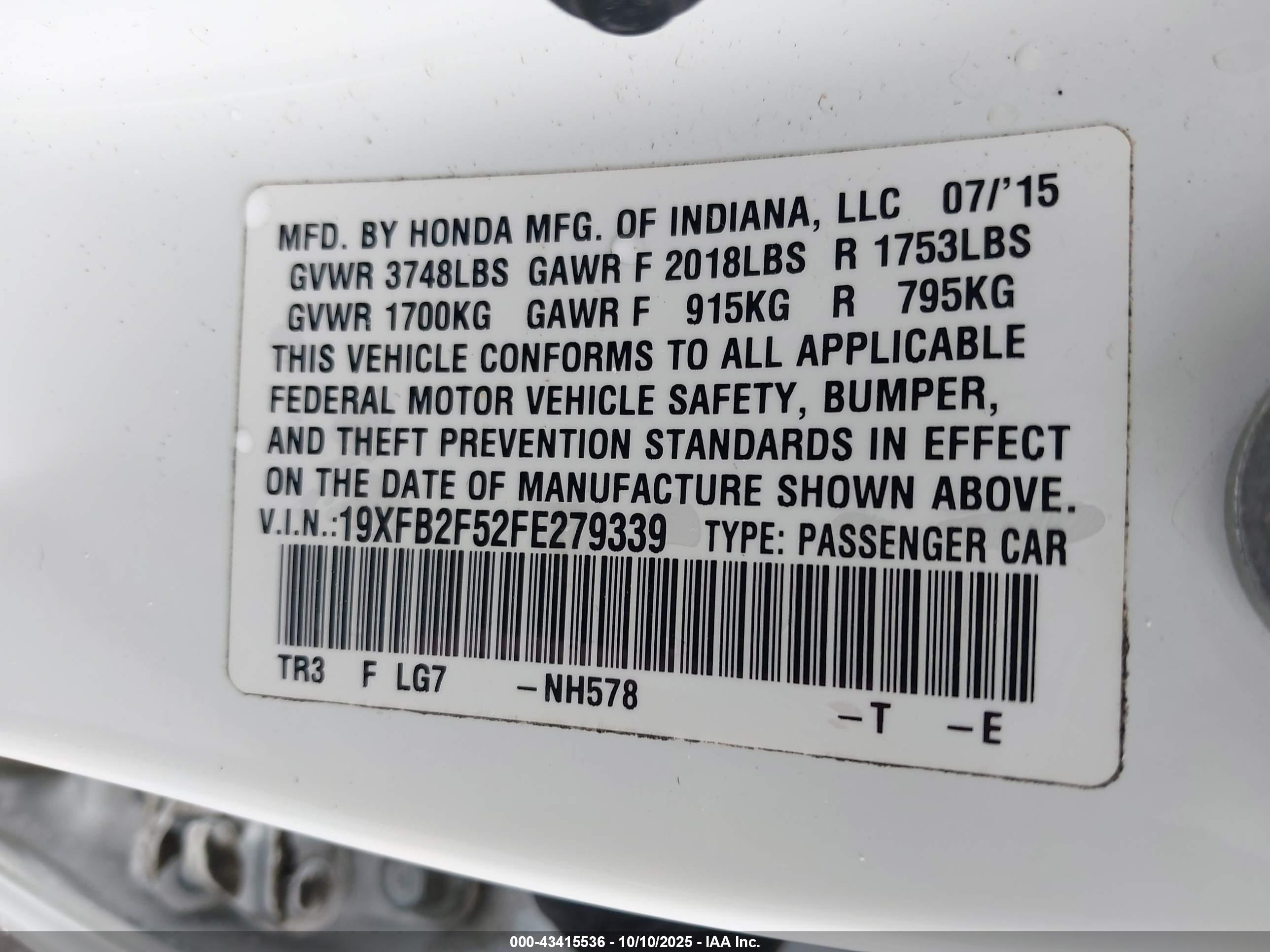 HONDA CIVIC image 9
