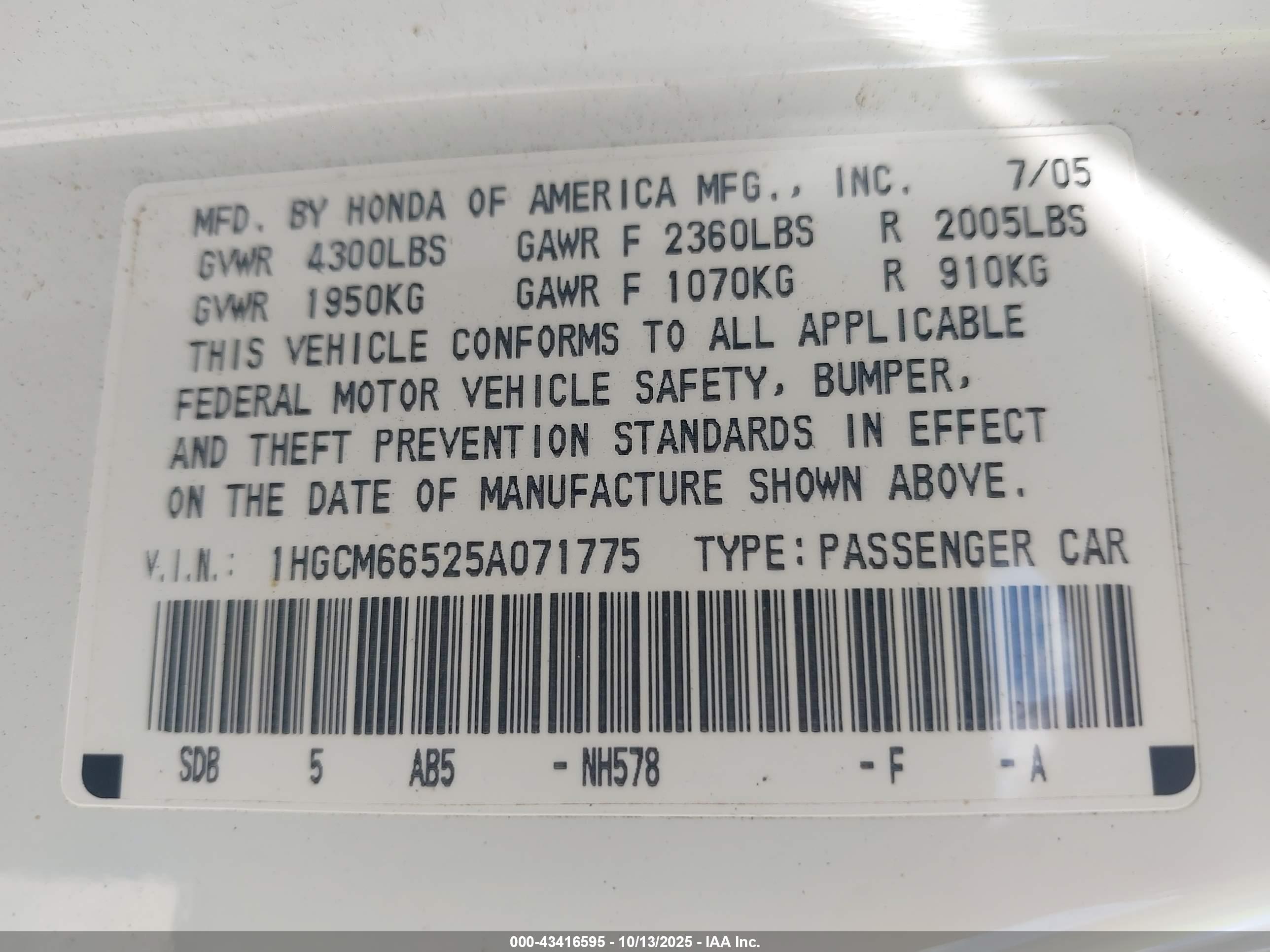 HONDA ACCORD image 9