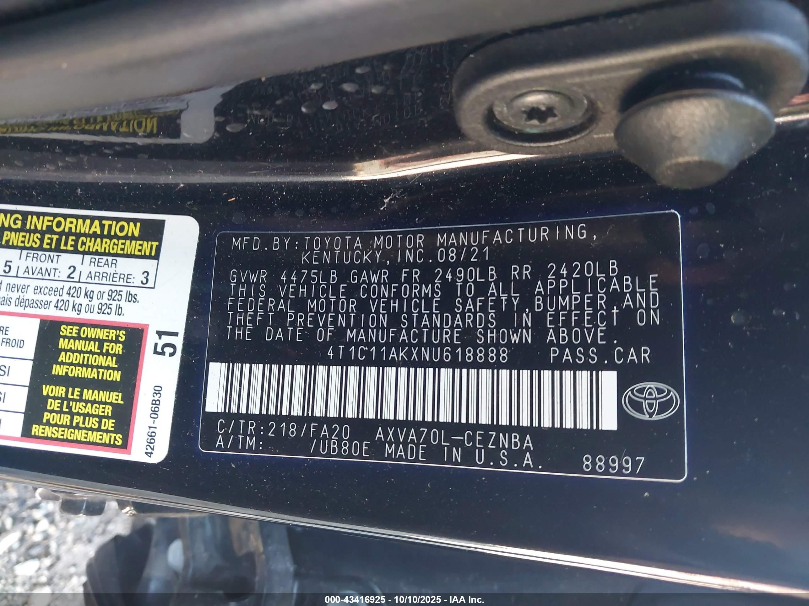 TOYOTA CAMRY image 9