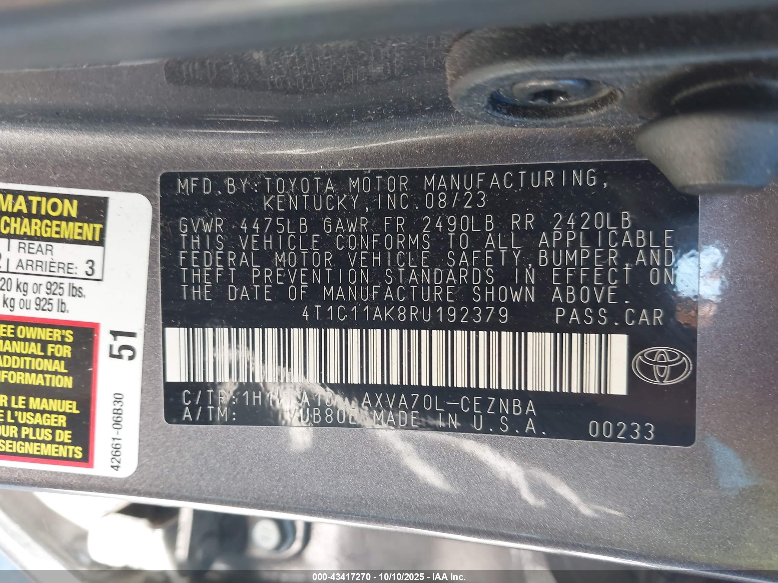 TOYOTA CAMRY image 9
