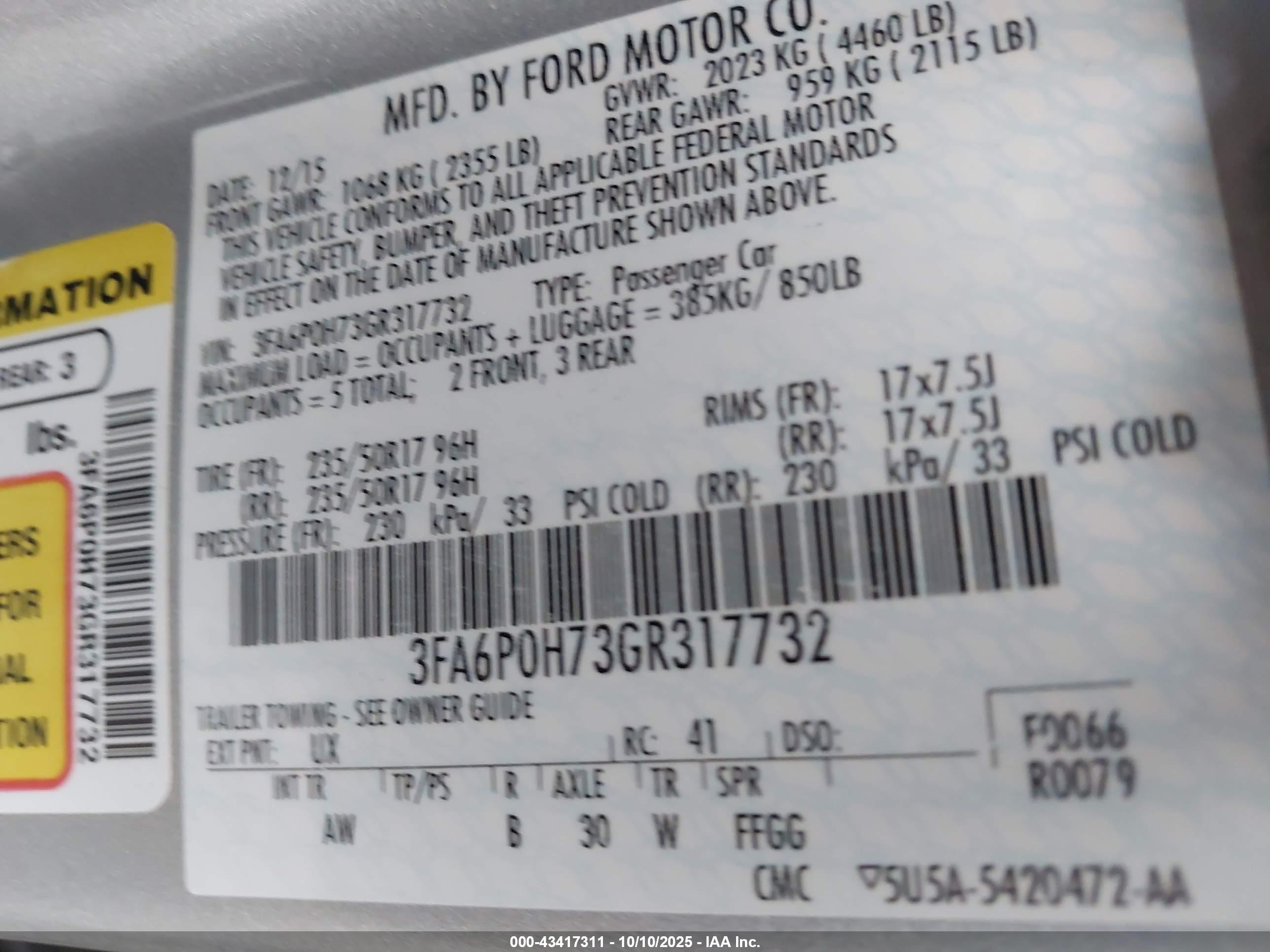 FORD FUSION image 9