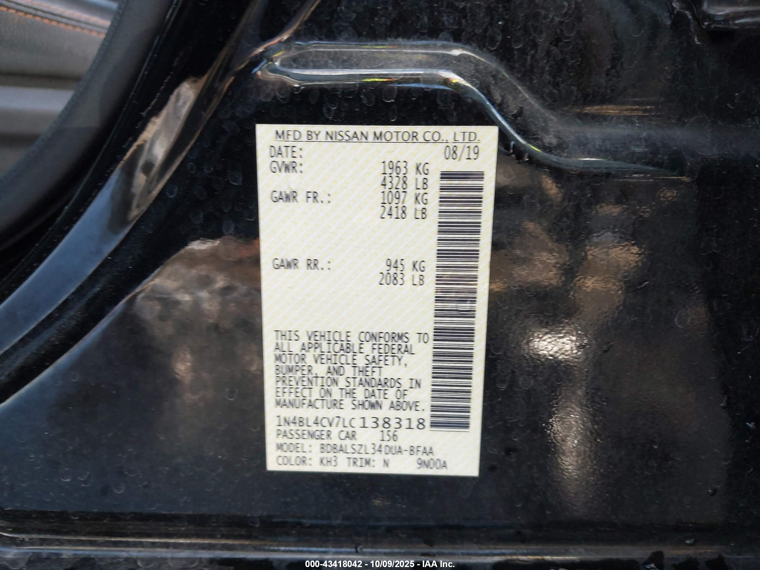 NISSAN ALTIMA image 9