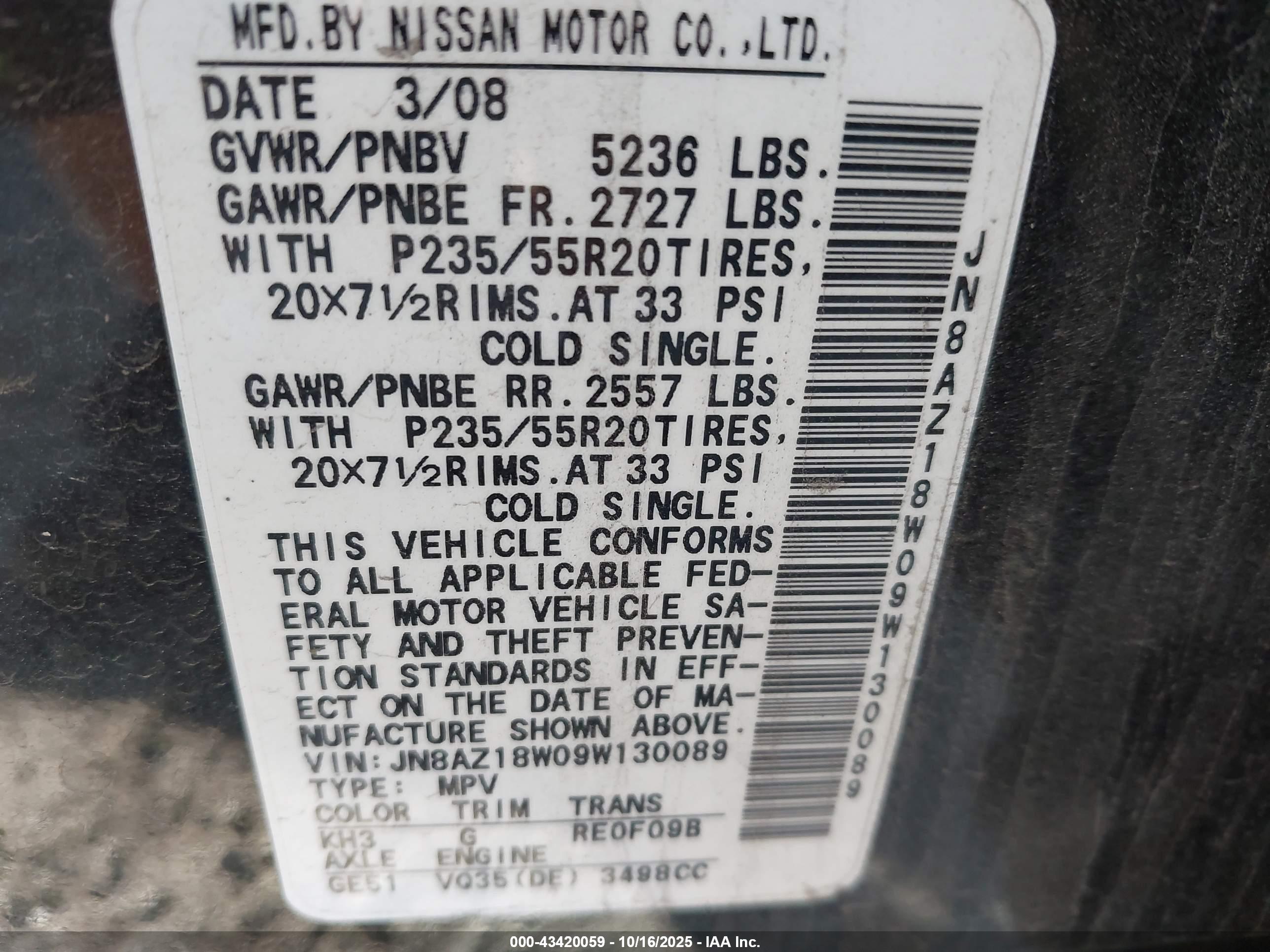NISSAN MURANO image 9