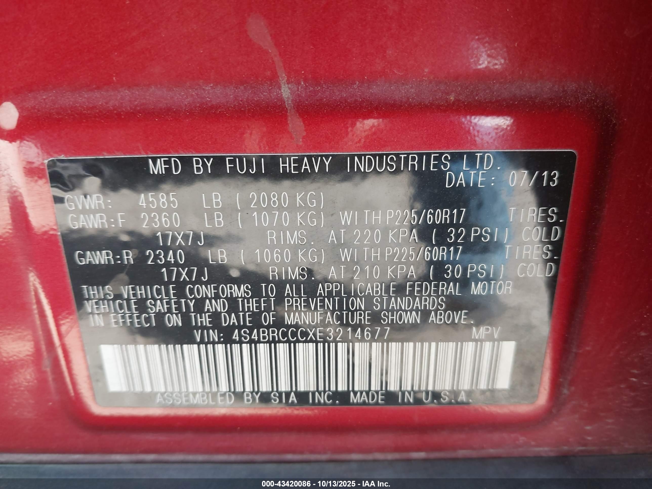 SUBARU OUTBACK image 9