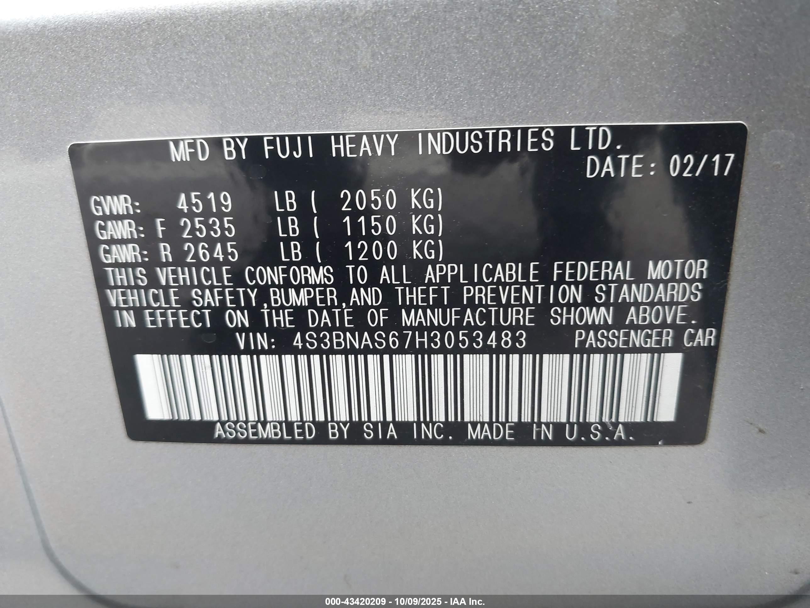 SUBARU LEGACY image 9