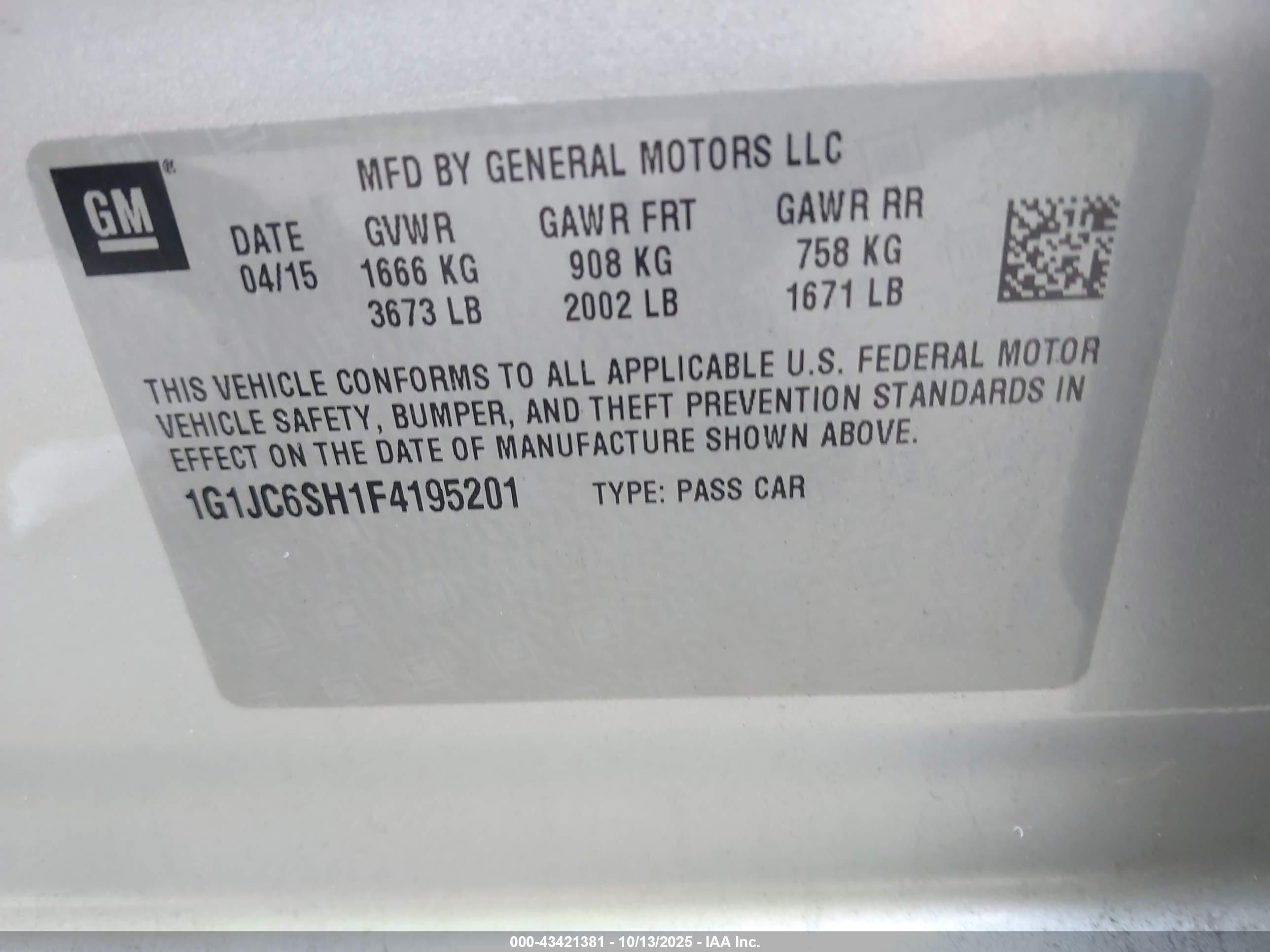 CHEVROLET SONIC image 9