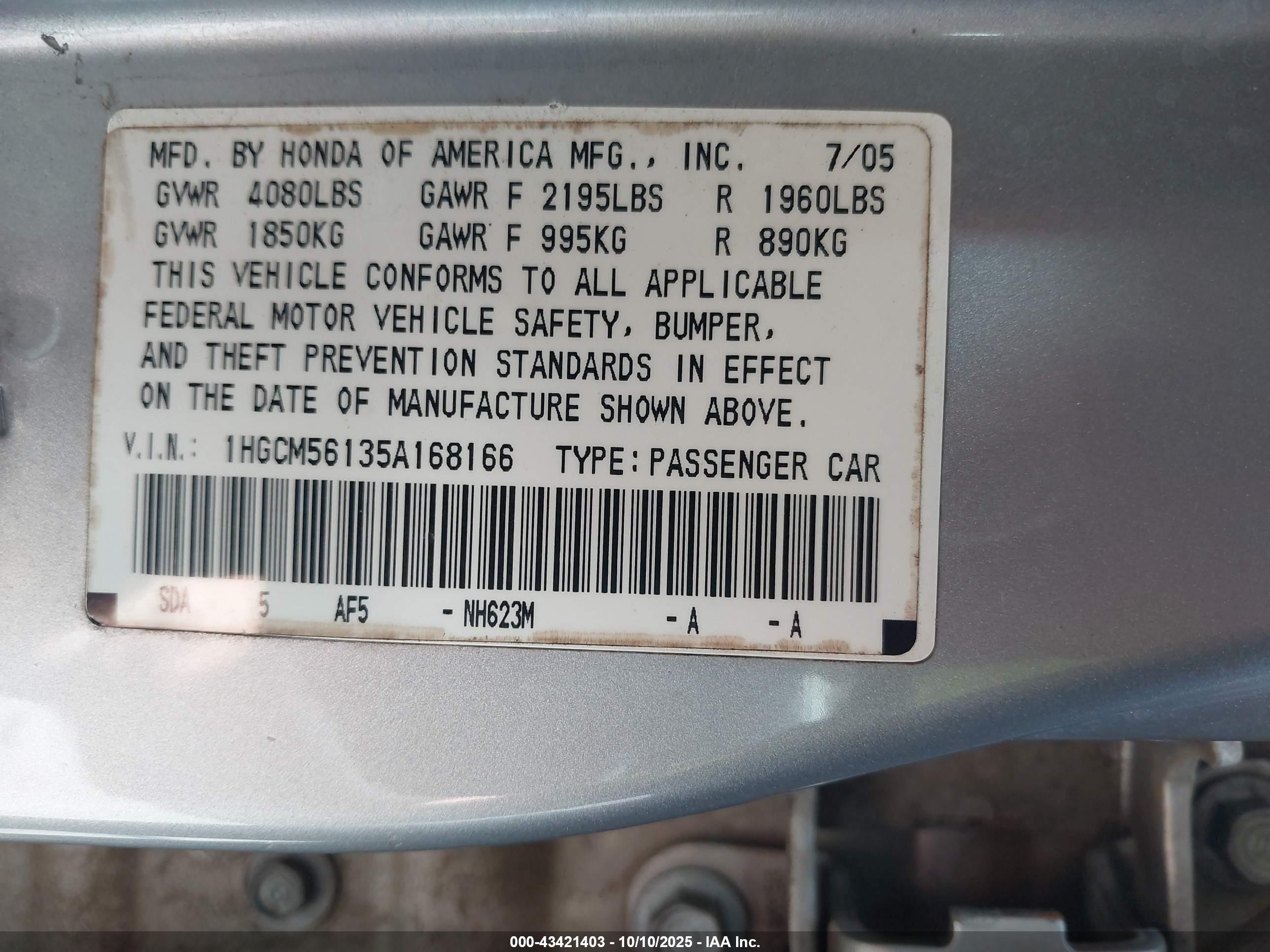 HONDA ACCORD image 9