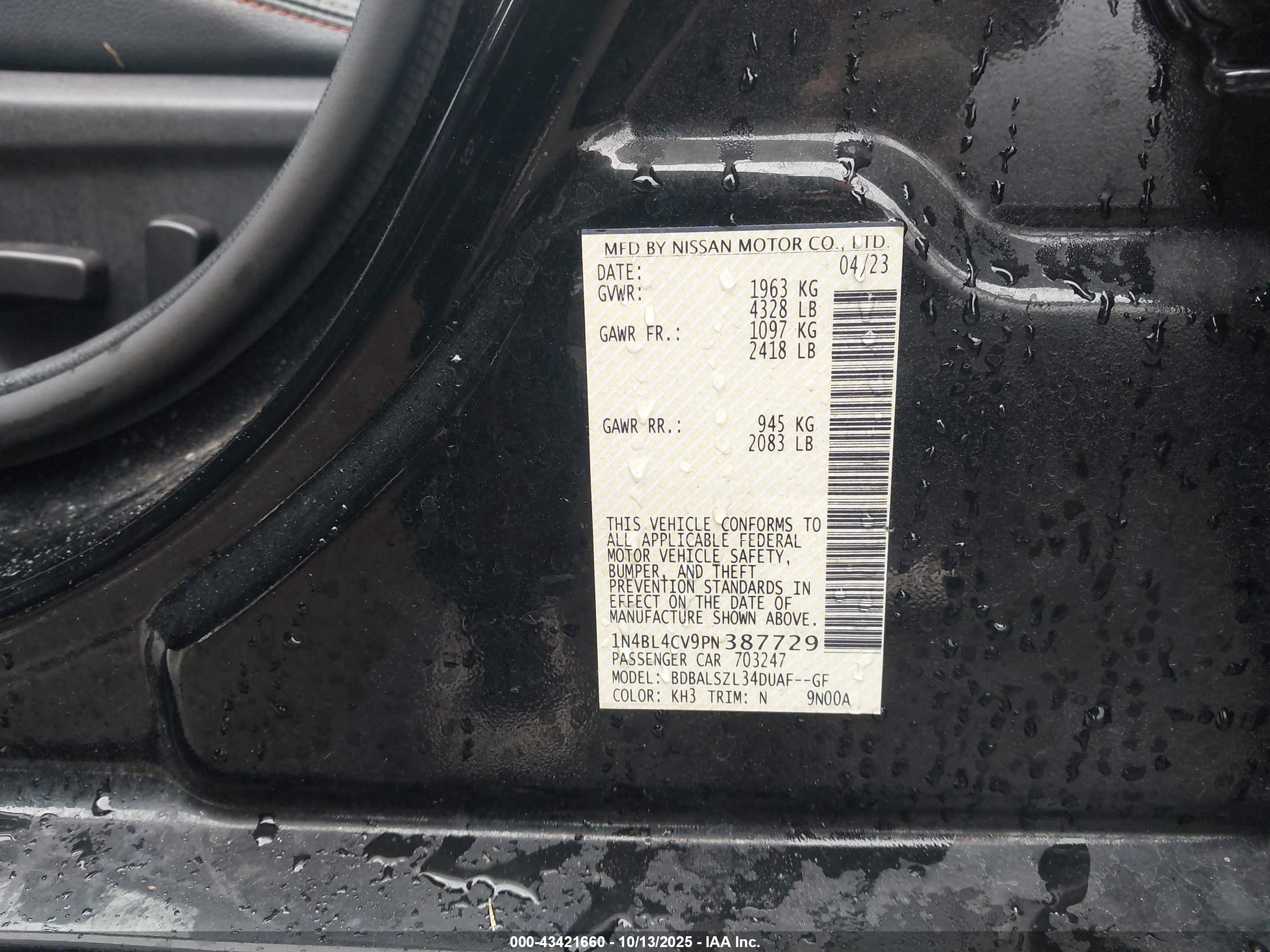 NISSAN ALTIMA image 9