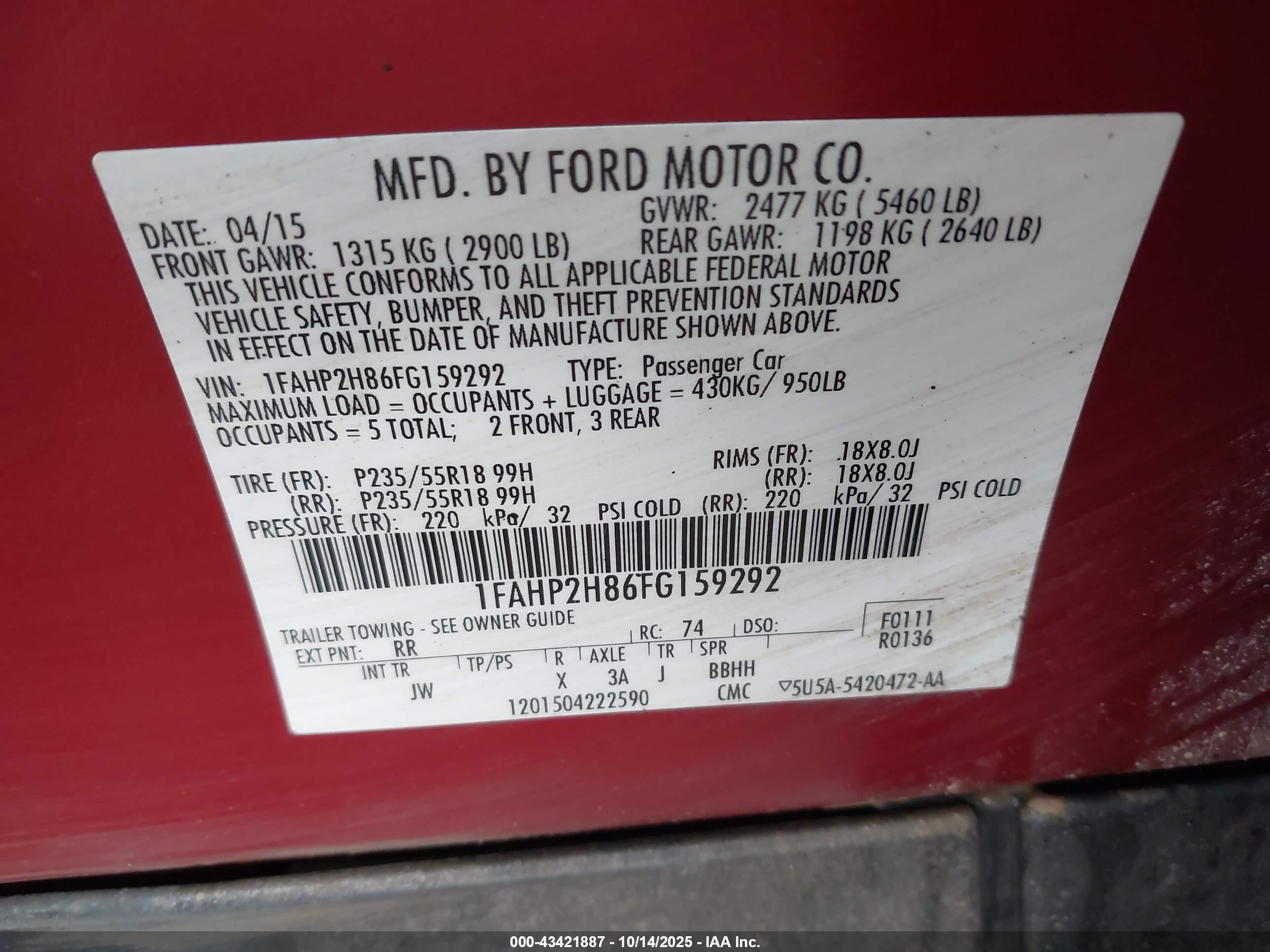 FORD TAURUS image 9