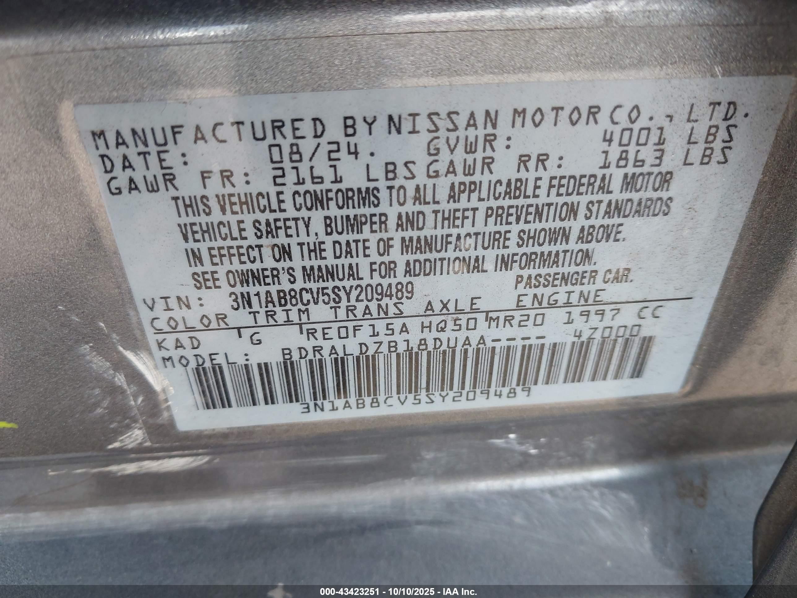 NISSAN SENTRA image 9