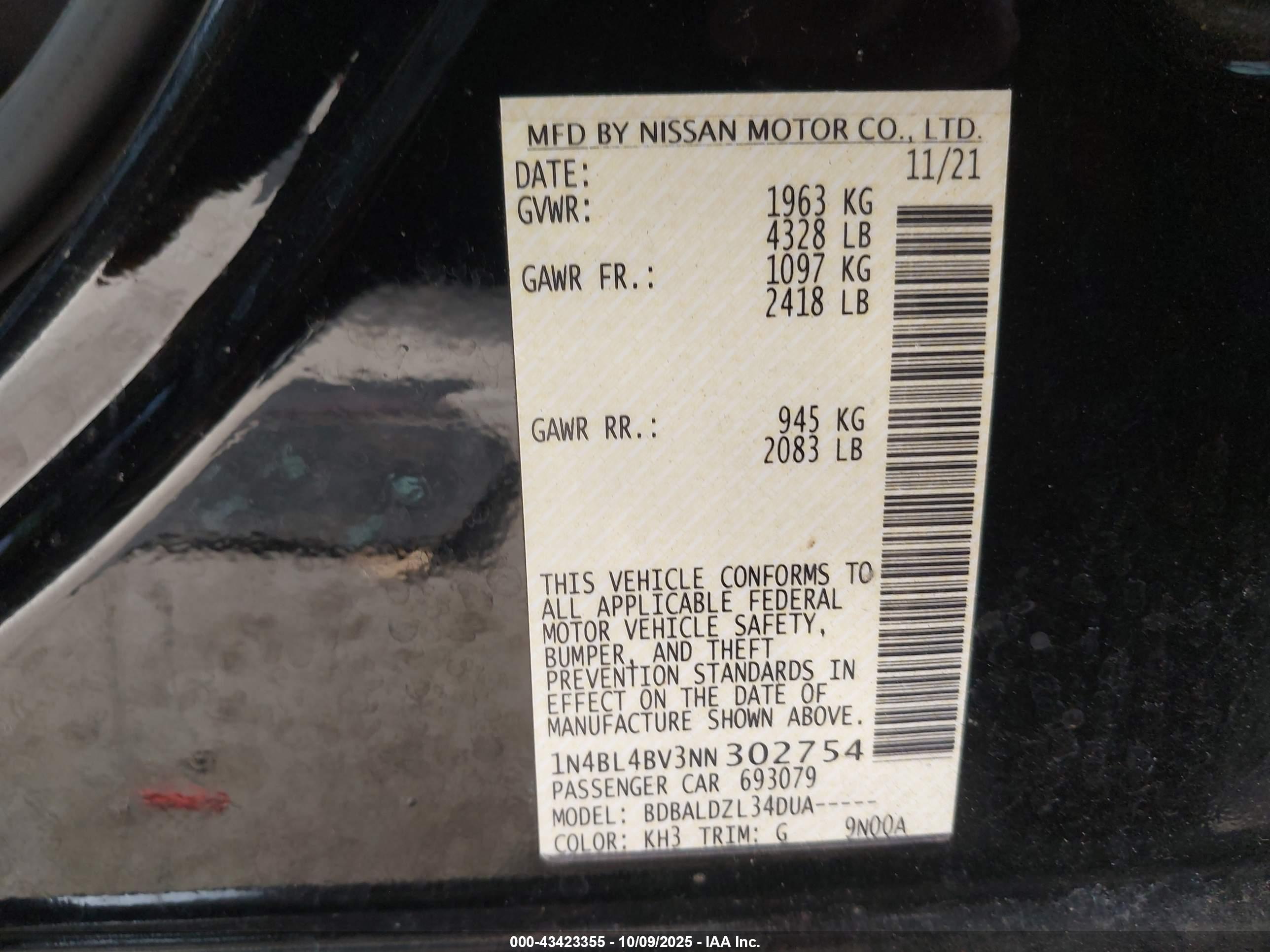 NISSAN ALTIMA image 9