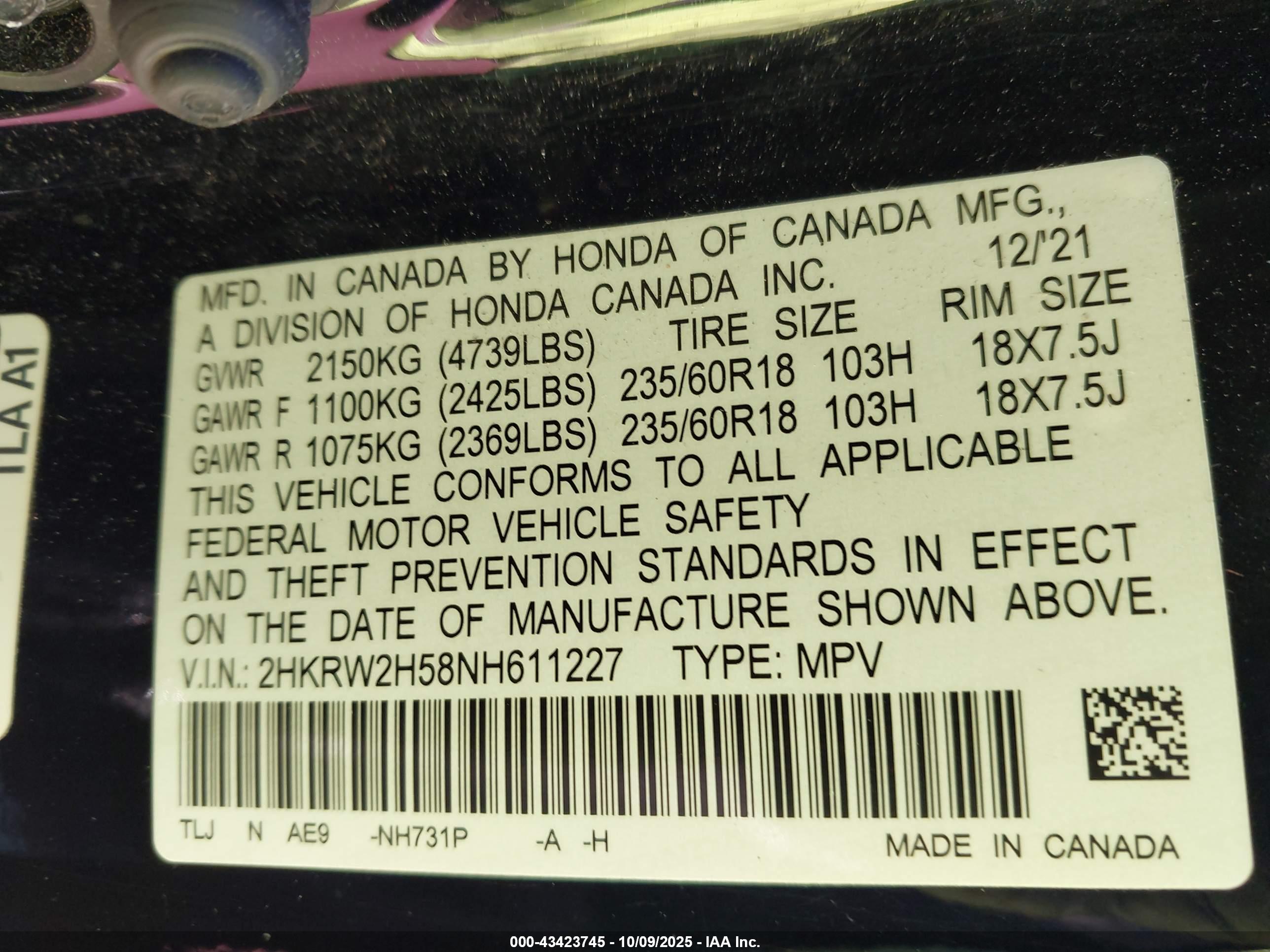 HONDA CR-V image 9