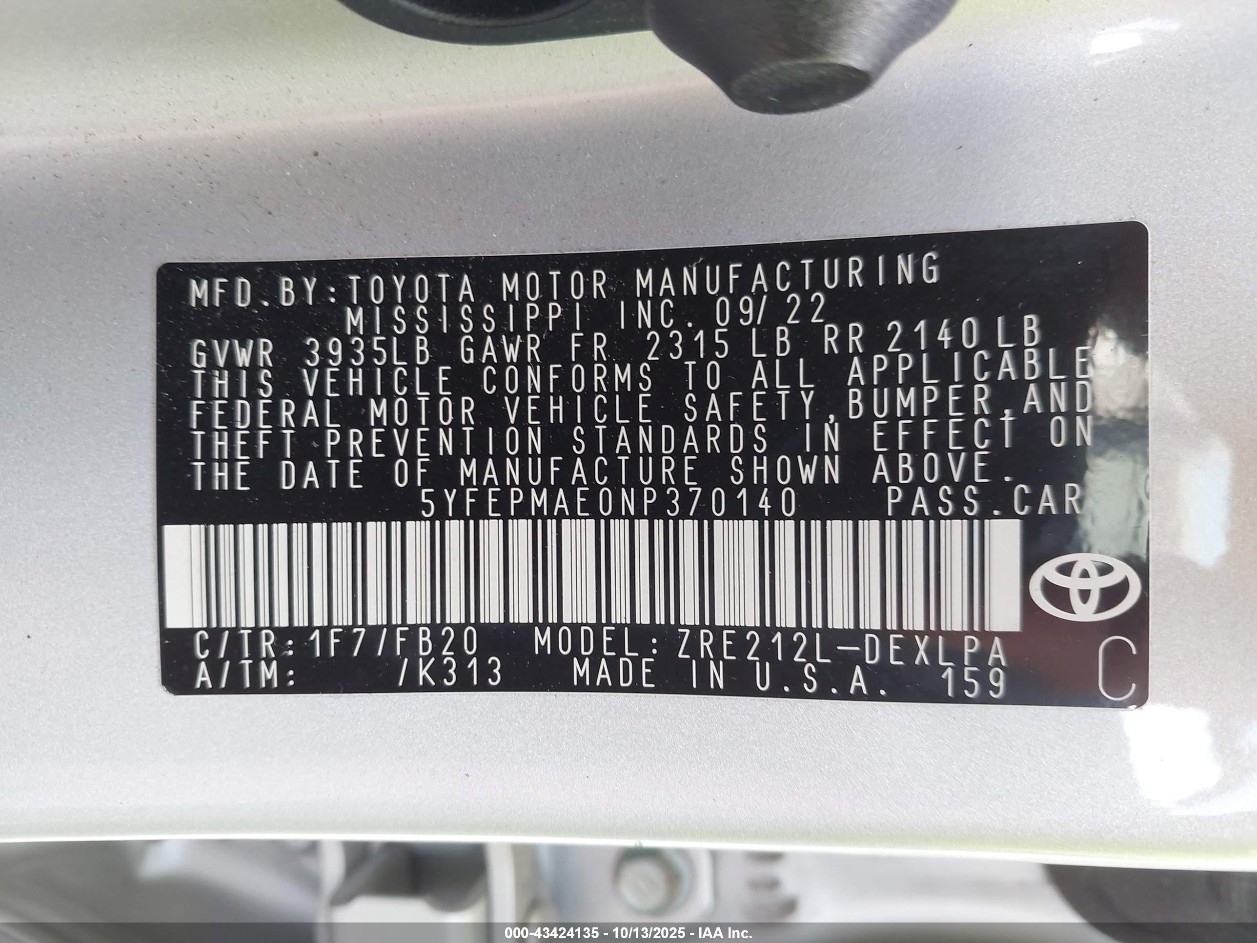 TOYOTA COROLLA image 9