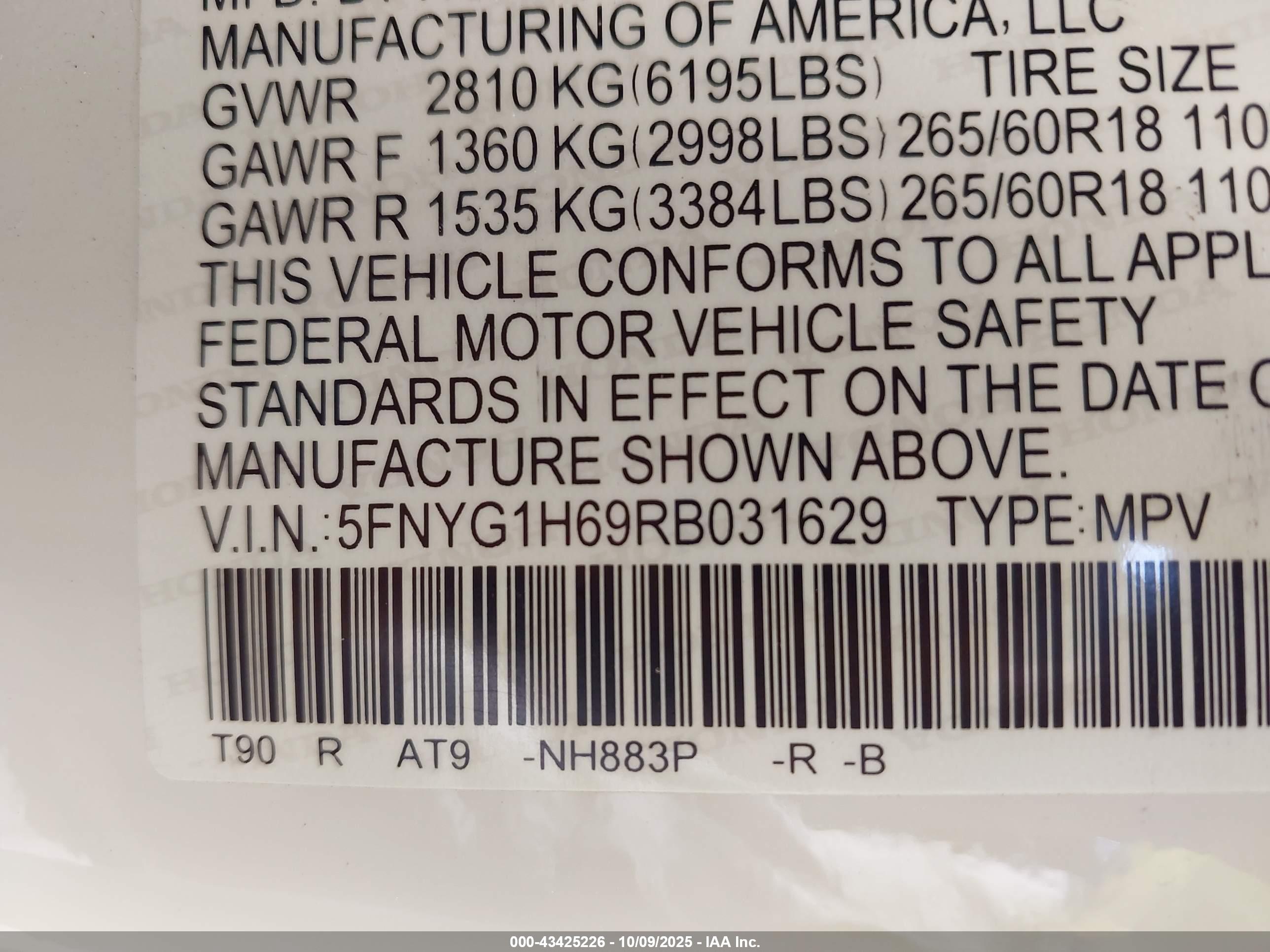 HONDA PILOT image 9