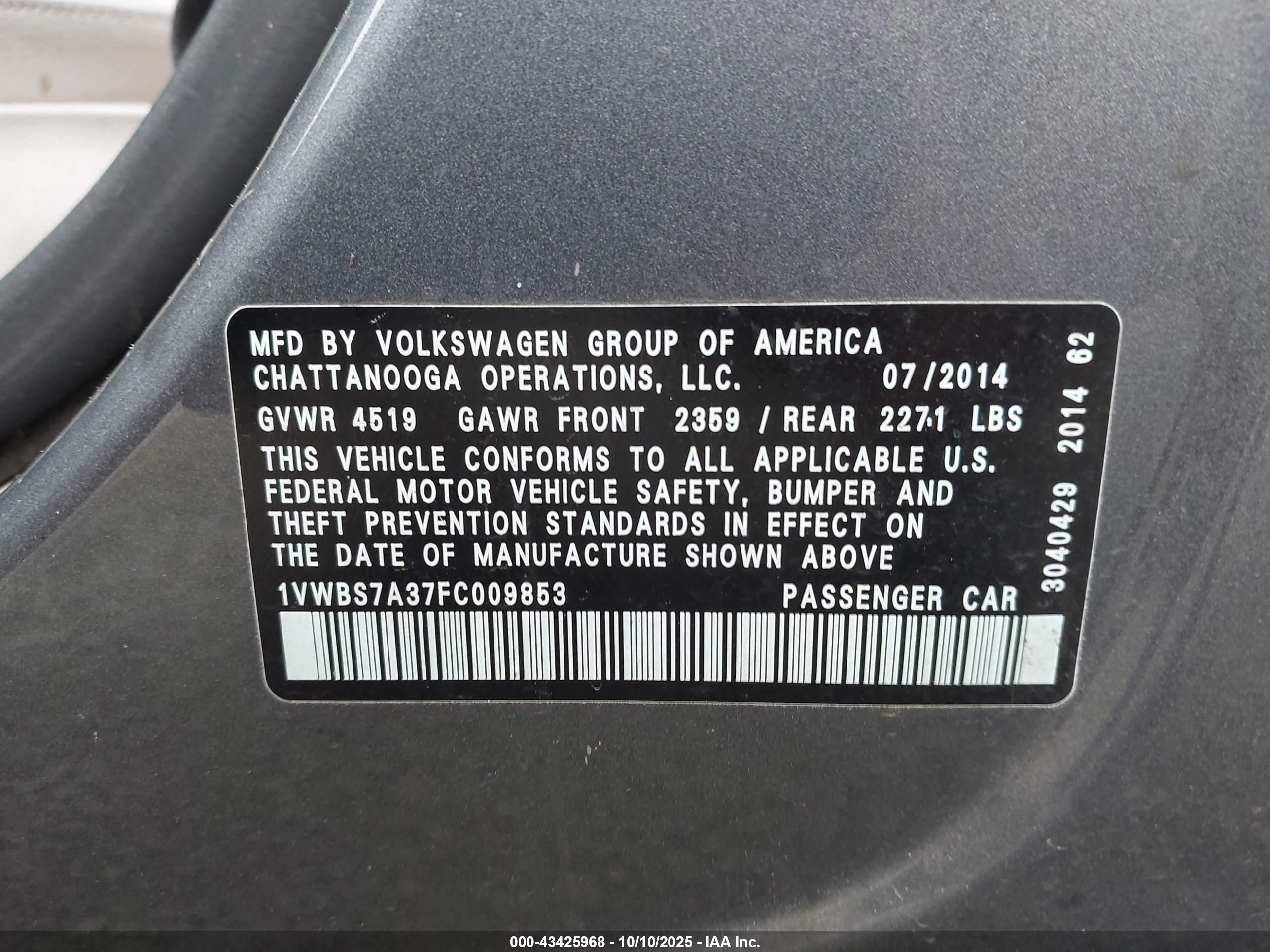 VOLKSWAGEN PASSAT image 9
