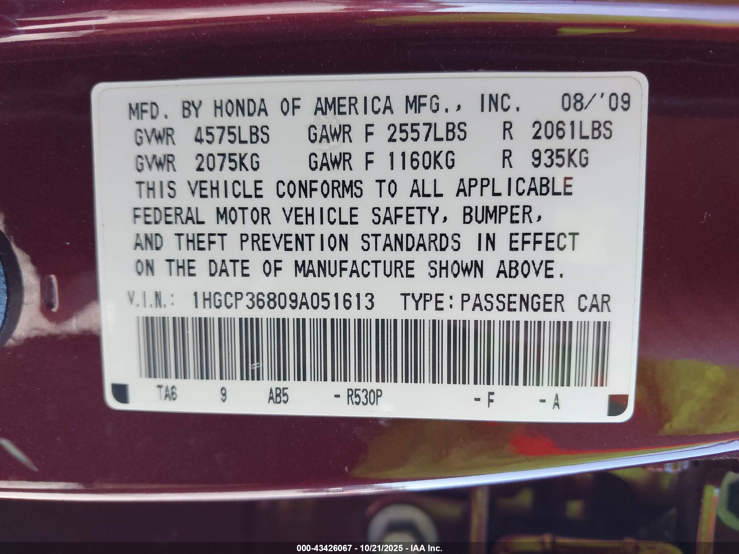 HONDA ACCORD image 9