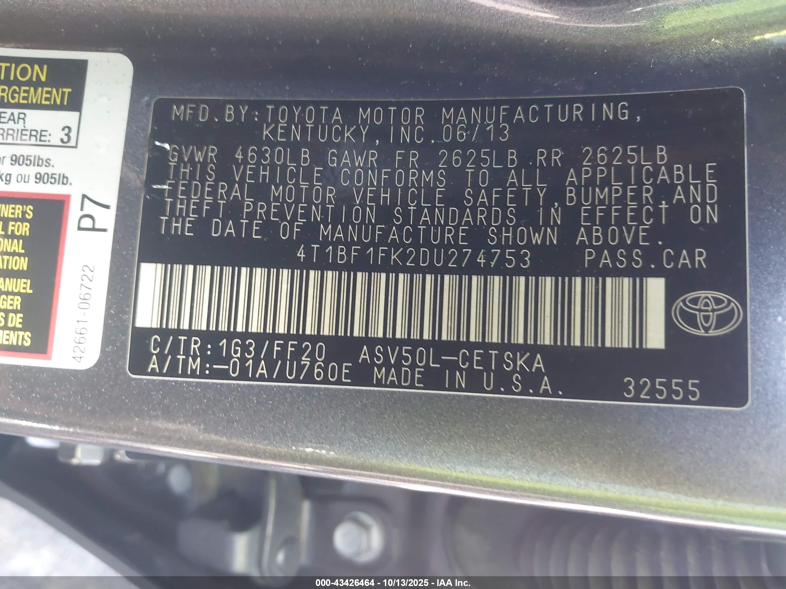TOYOTA CAMRY image 9