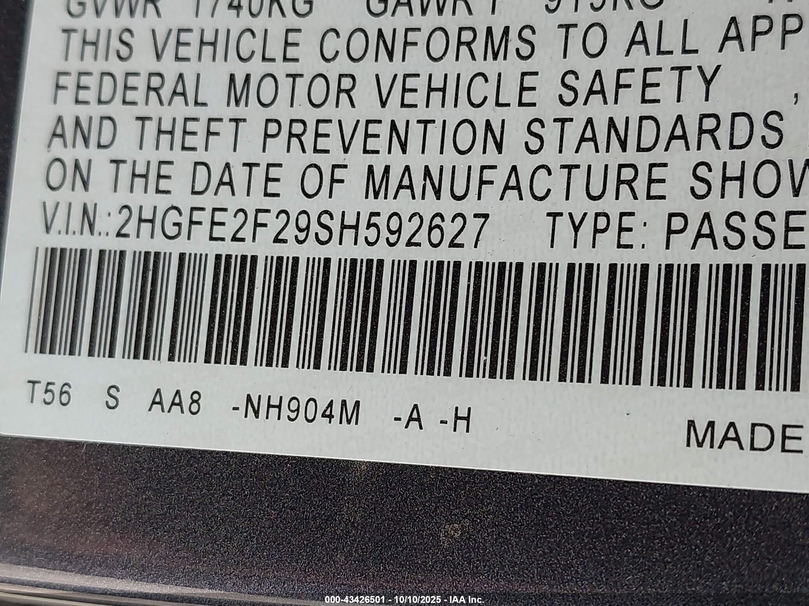 HONDA CIVIC image 9