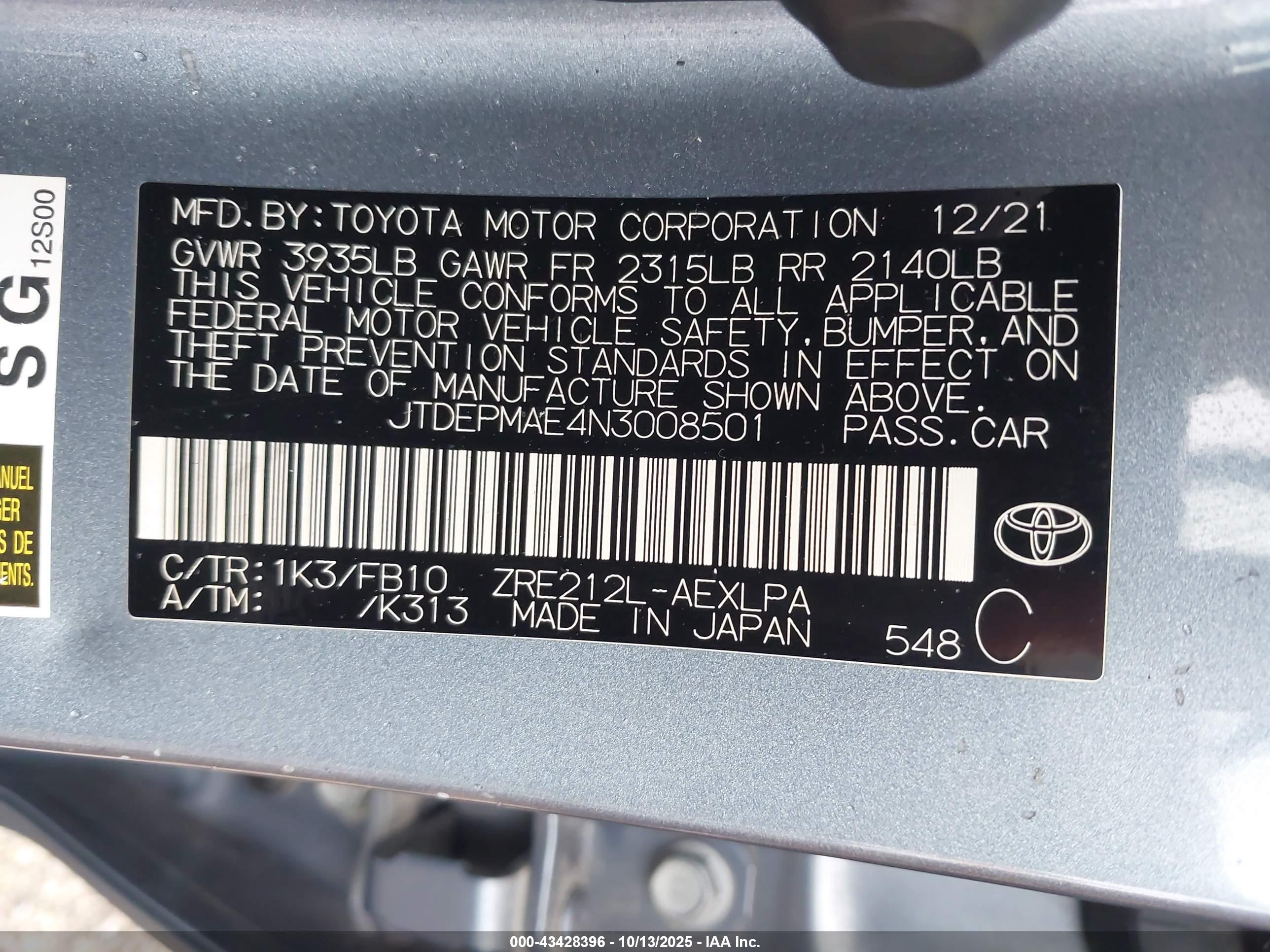 TOYOTA COROLLA image 9