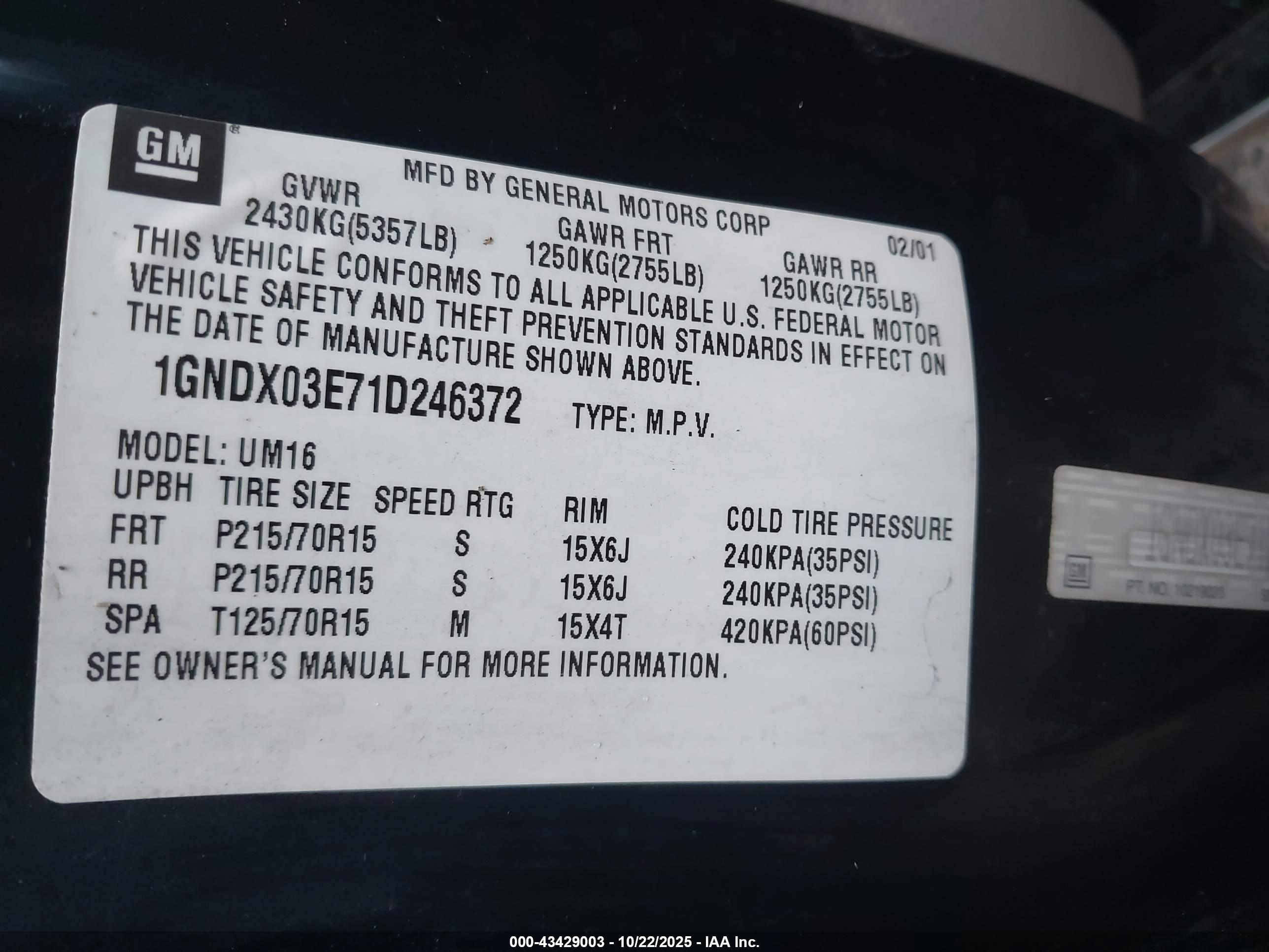 CHEVROLET VENTURE image 9