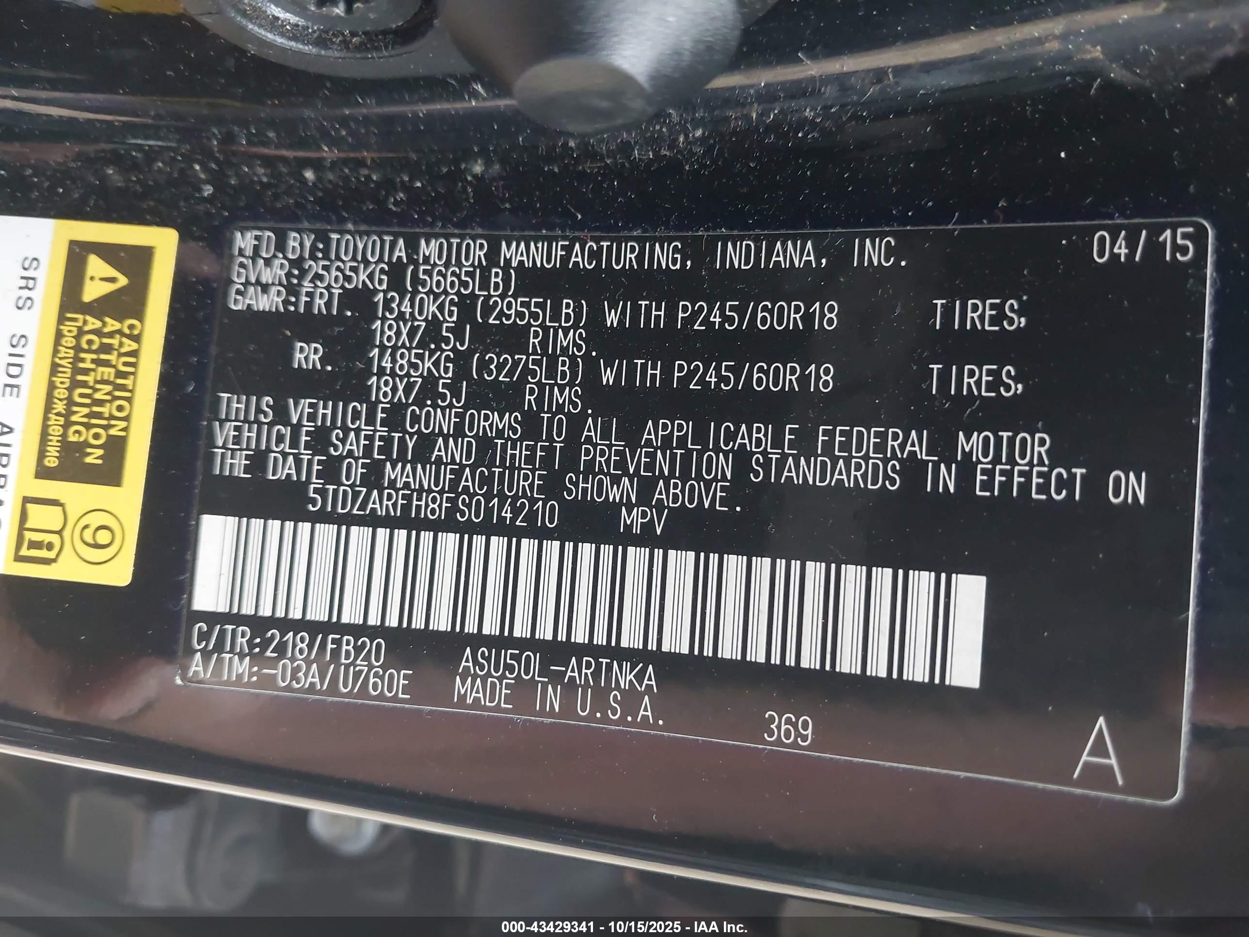 TOYOTA HIGHLANDER image 9