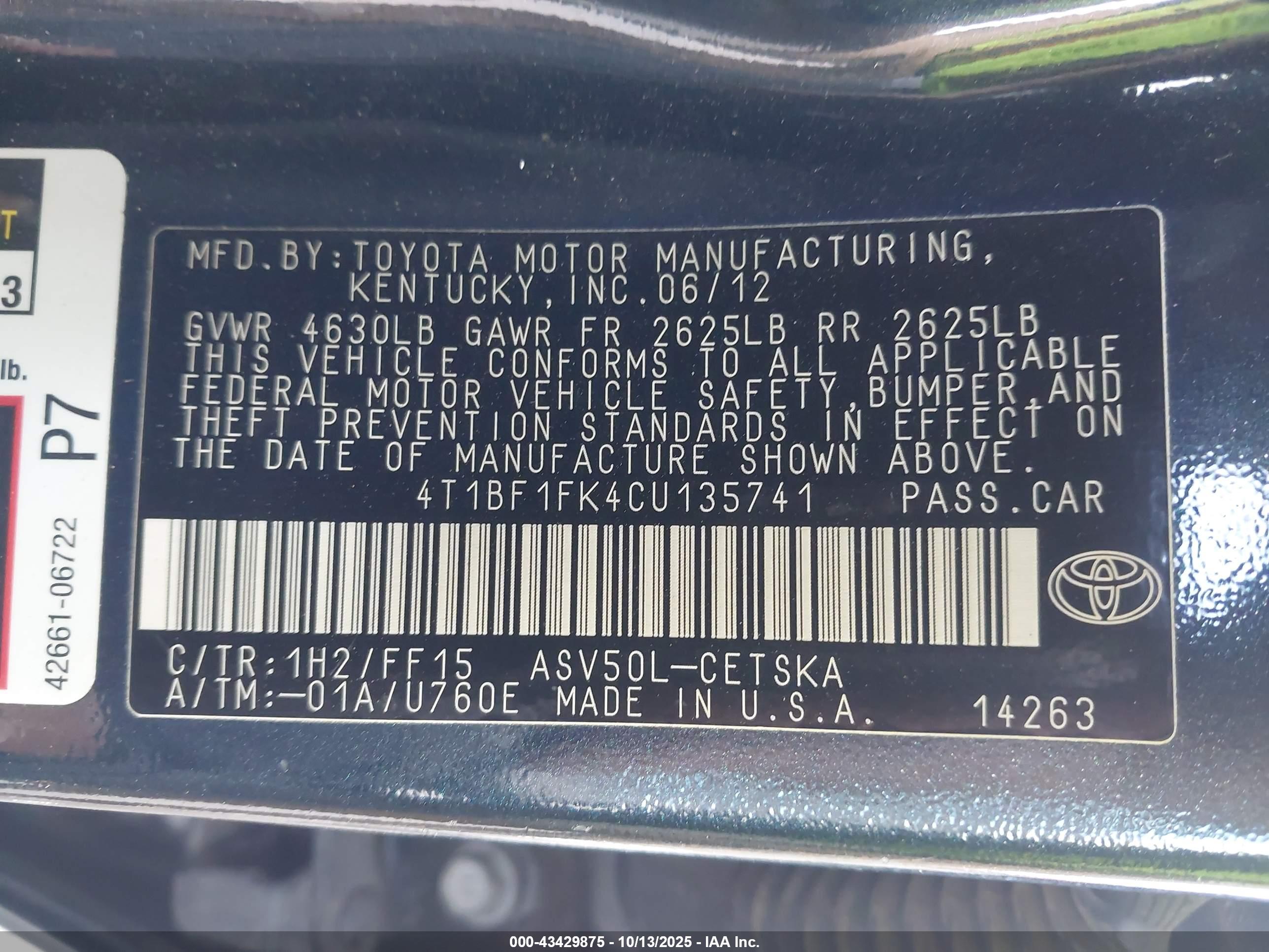 TOYOTA CAMRY image 9