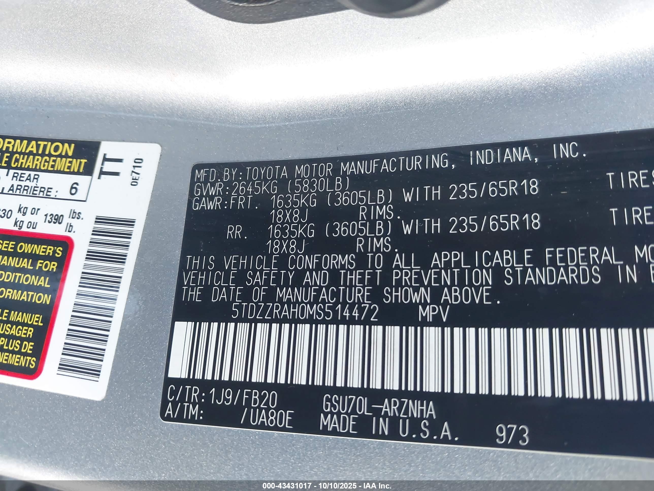 TOYOTA HIGHLANDER image 9